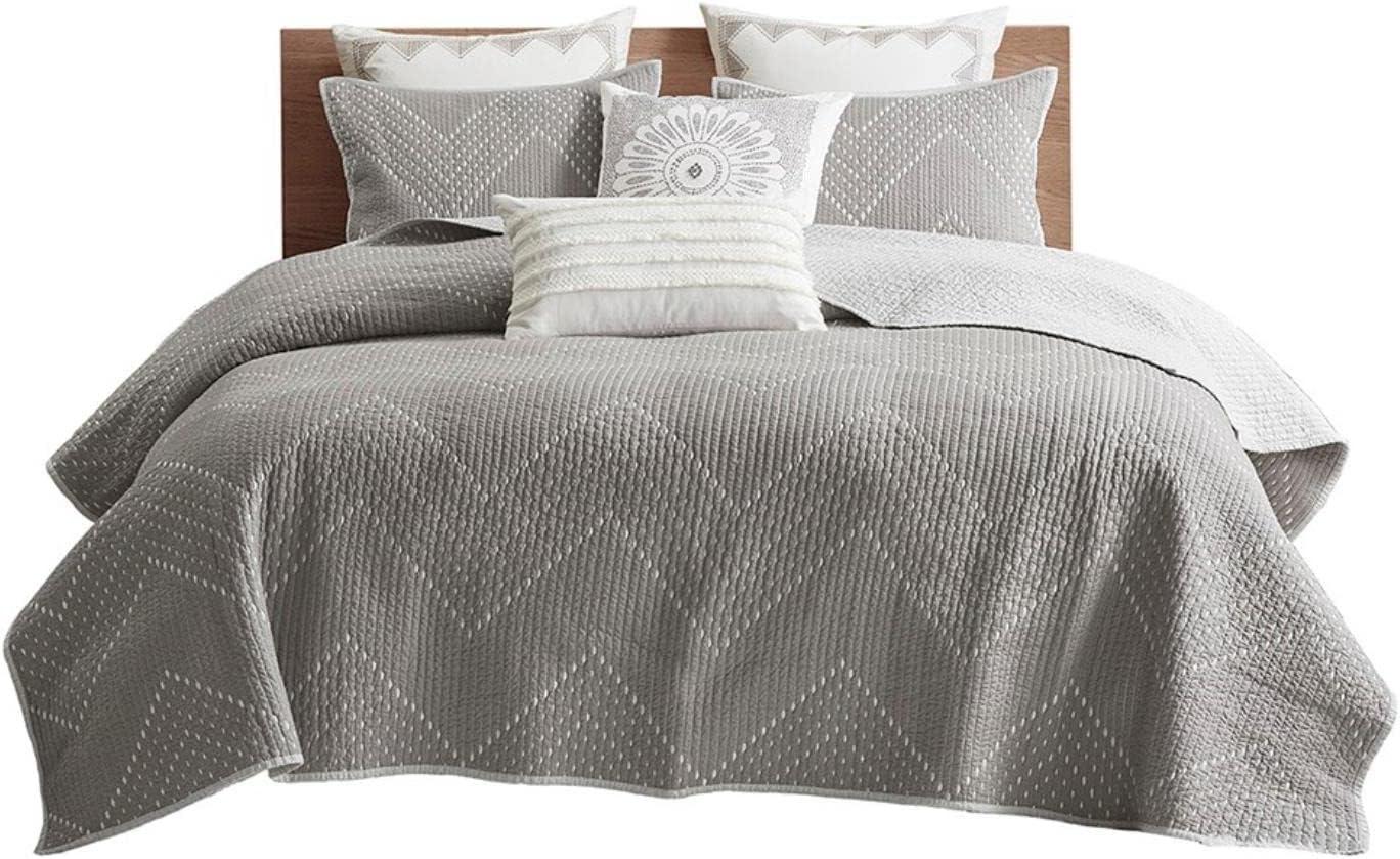 Pomona Cotton Embroidered Coverlet Set