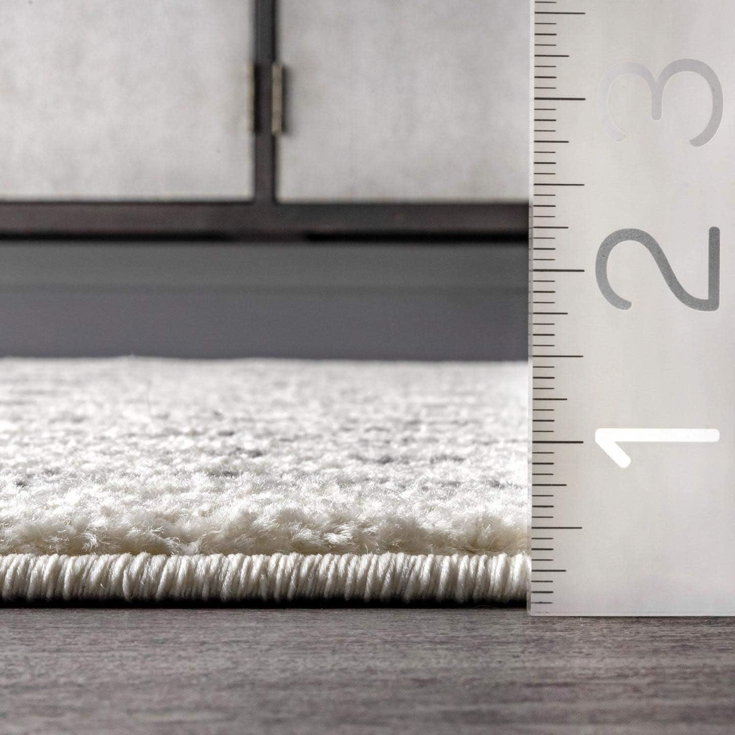 Nuloom Camila Geometric 7x9 Indoor Area Rug for Living Room Bedroom Dining Room Kitchen, Off White/Ivory