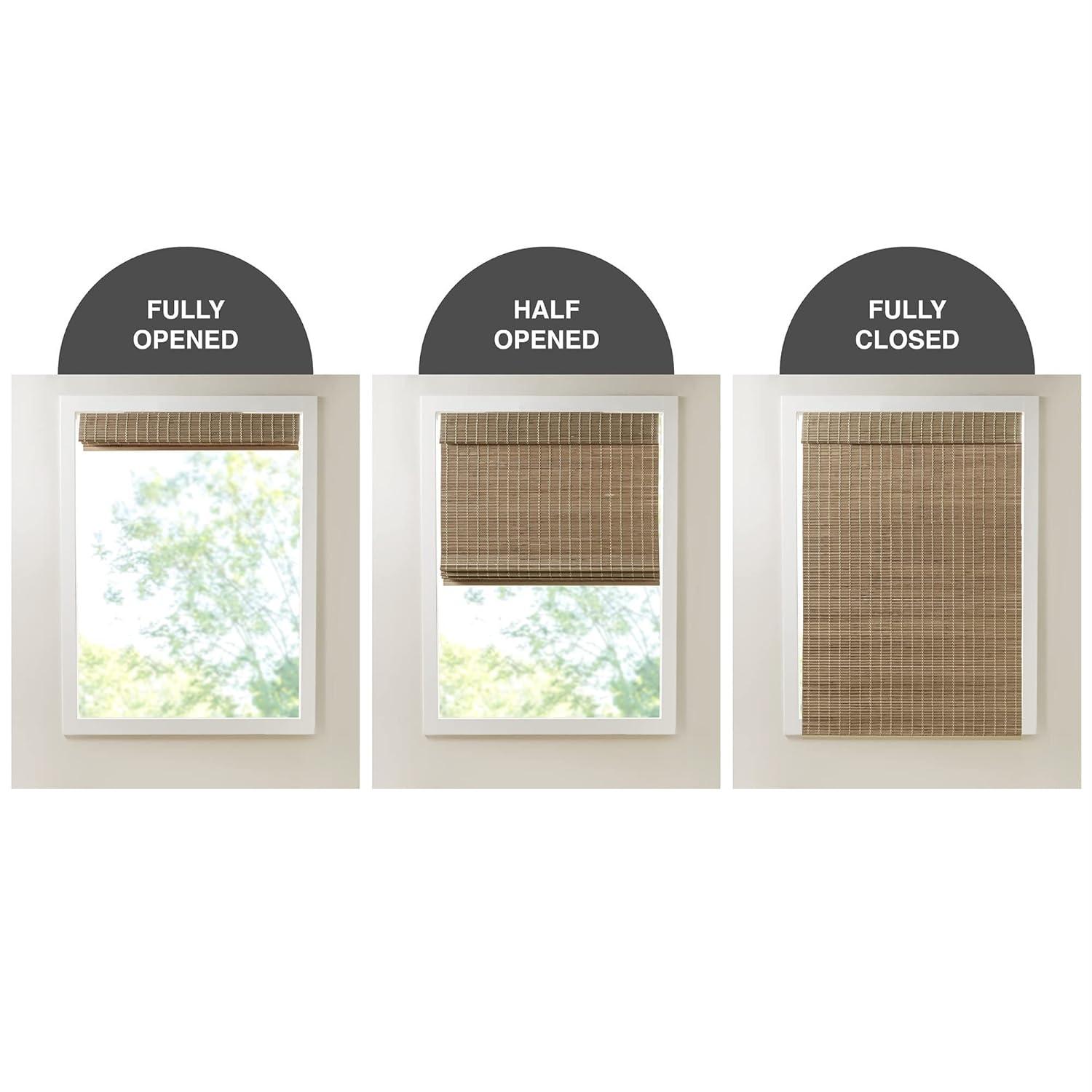 Eastfield Semi - Sheer Bamboo Light Filtering Single Roman Shade 64"L