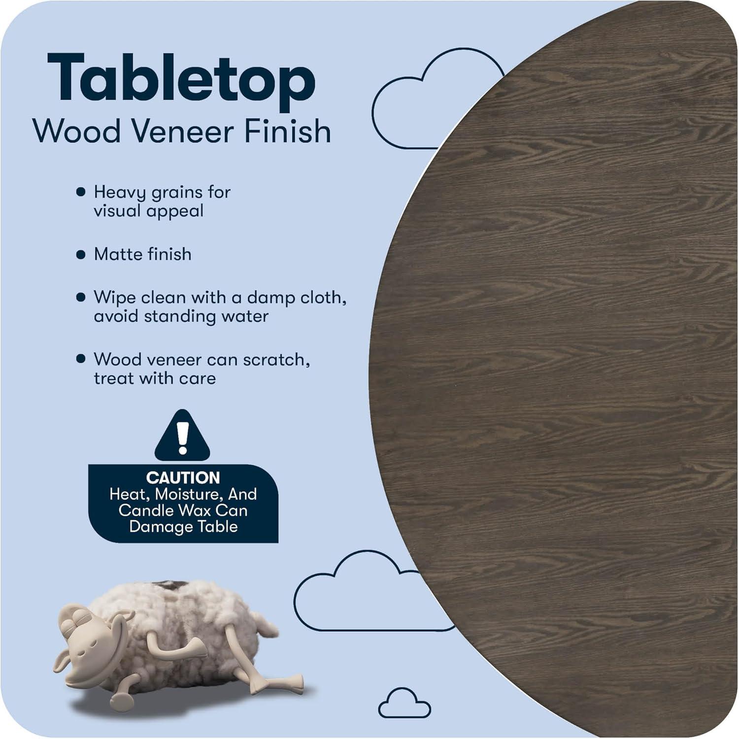 Finch Alfred Round Solid Wood Rustic Dining Table