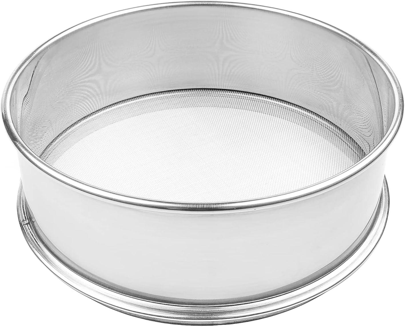 Vollum Flour Sifter for Baking Stainless Steel Mesh Sieve - 0.85mm Holes (20 Mesh)