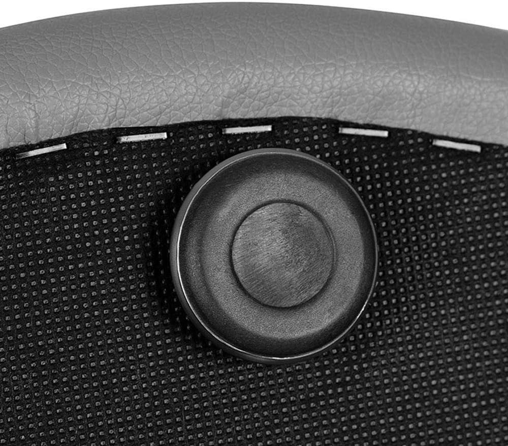 Modern Green Vinyl Round Ottoman with Plywood Frame - 12" Height