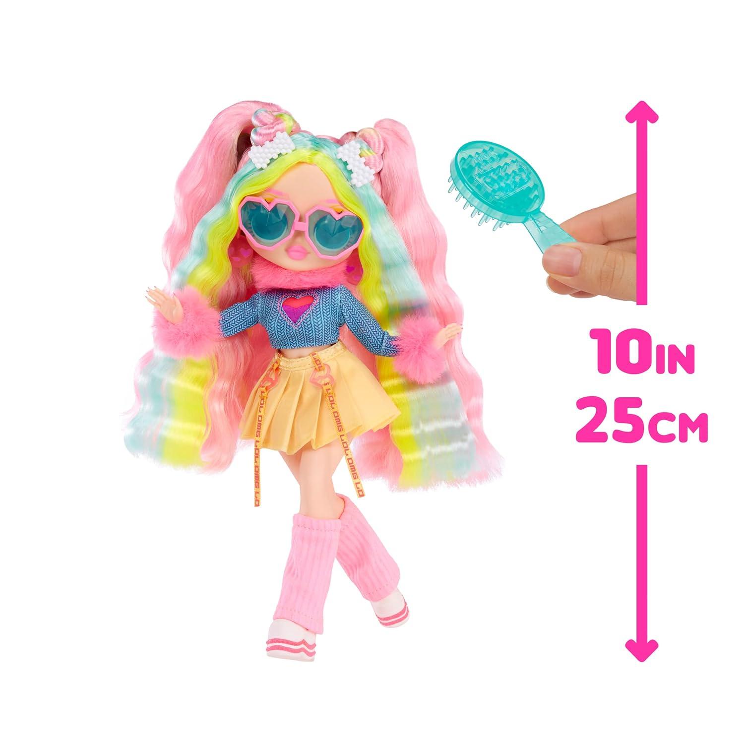 LOL Surprise OMG Sunshine Color Change Bubblegum DJ Fashion Doll with Color Changing Hair and Fashions and Multiple Surprises – Great Gift for Kids Children Ages 4+