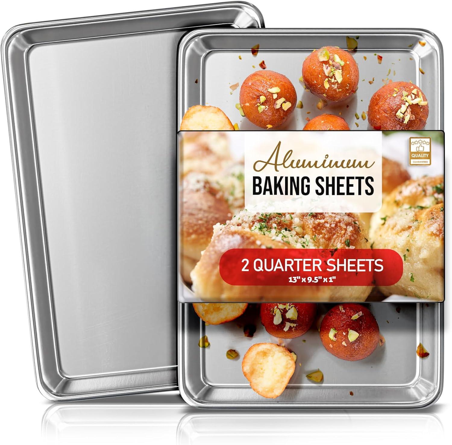 Joytable Non-Stick Aluminized Steel Quarter Sheet Pan Set (Set of 2)