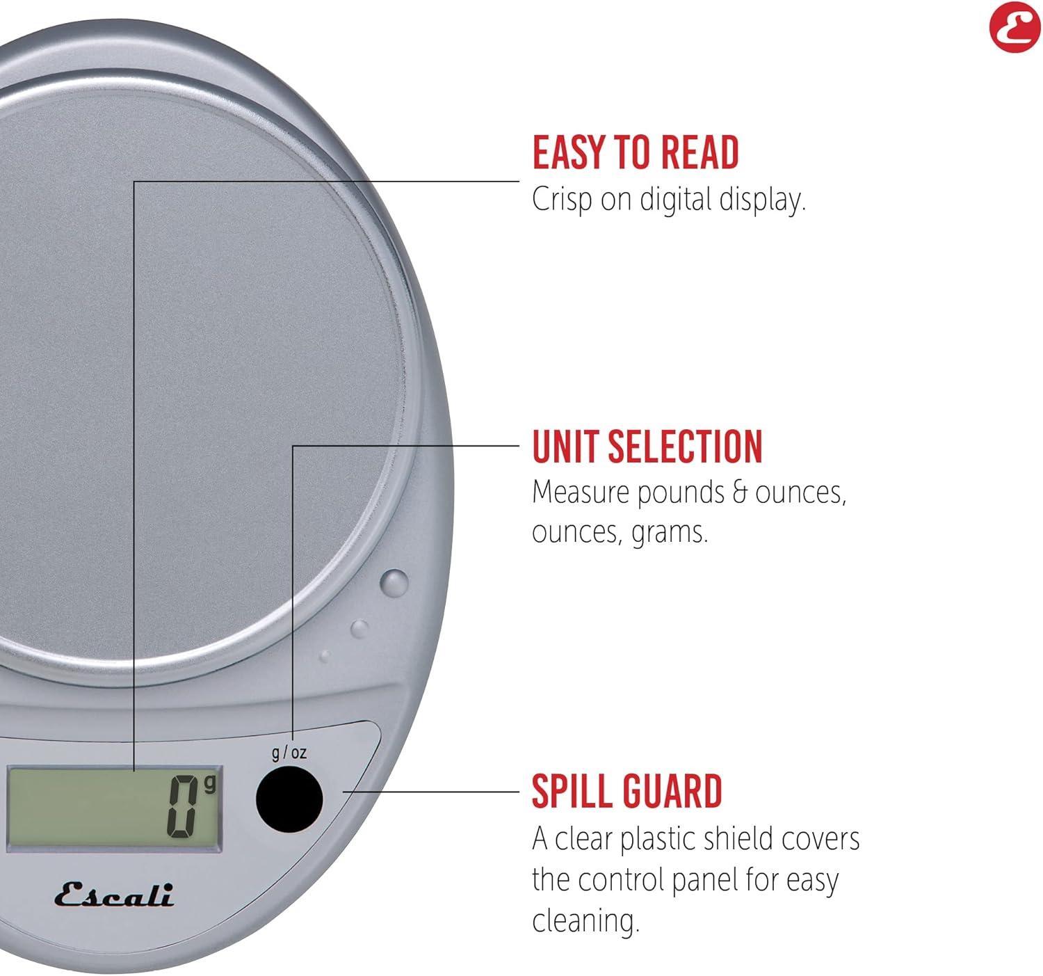 Escali Primo Digital Scale - Chrome