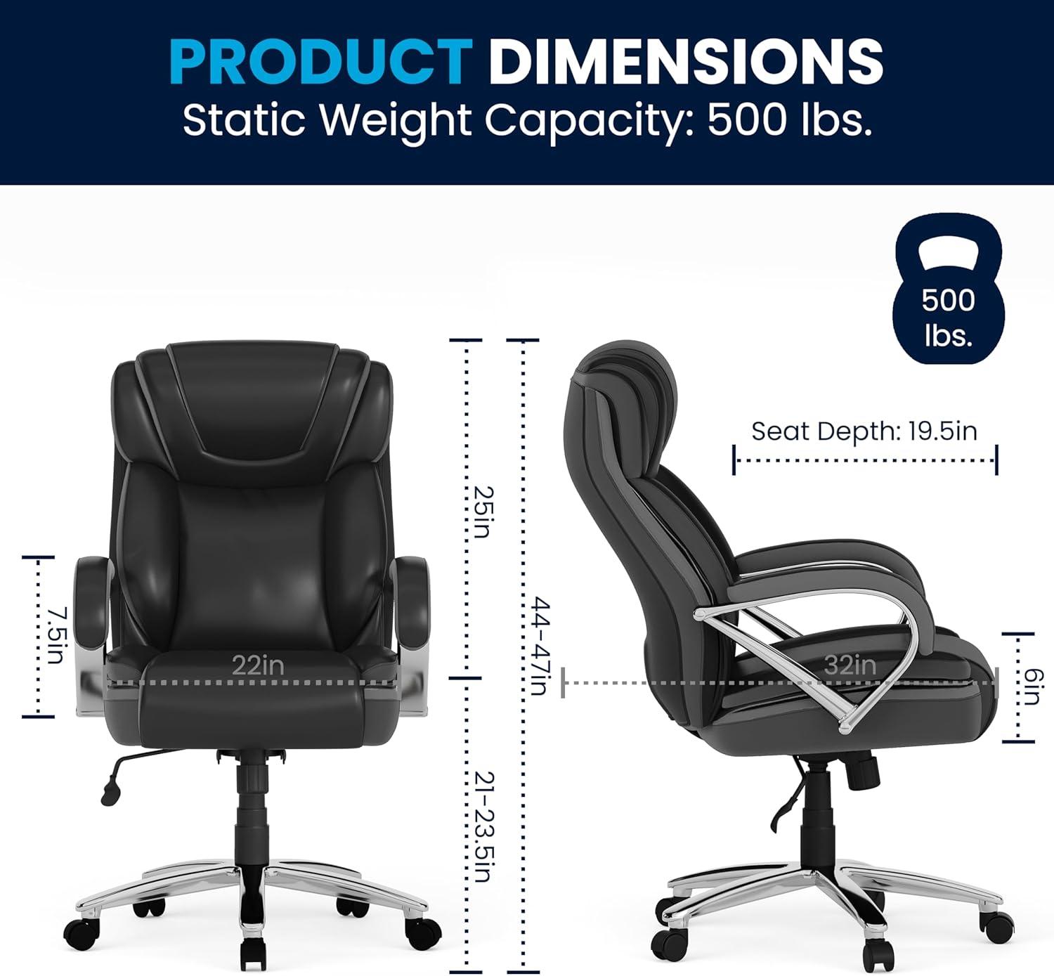 Molly Big & Tall LeatherSoft Executive Swivel Ergonomic Office Chair