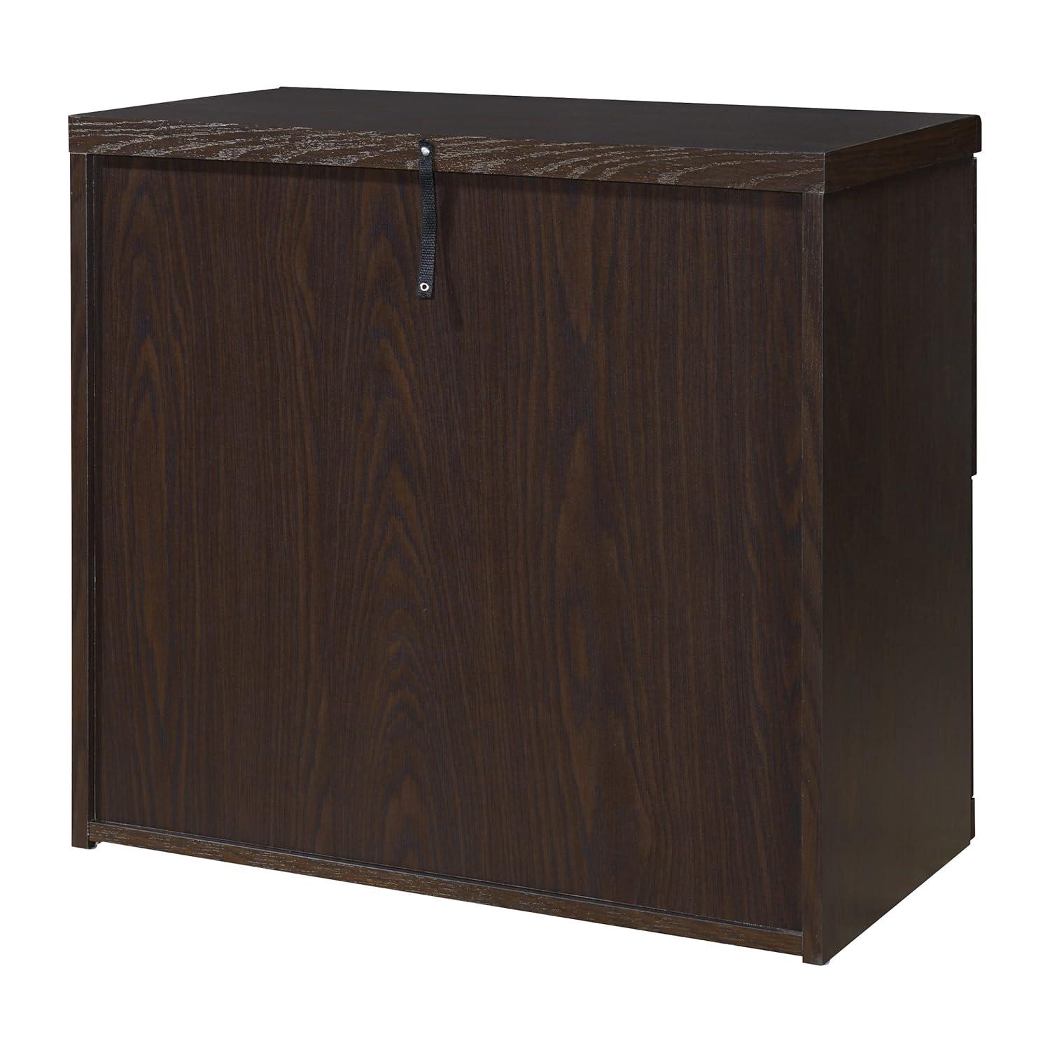 Alpine 2-Drawer Engineered Wood Lateral File with Lockdowel in Espresso Finish