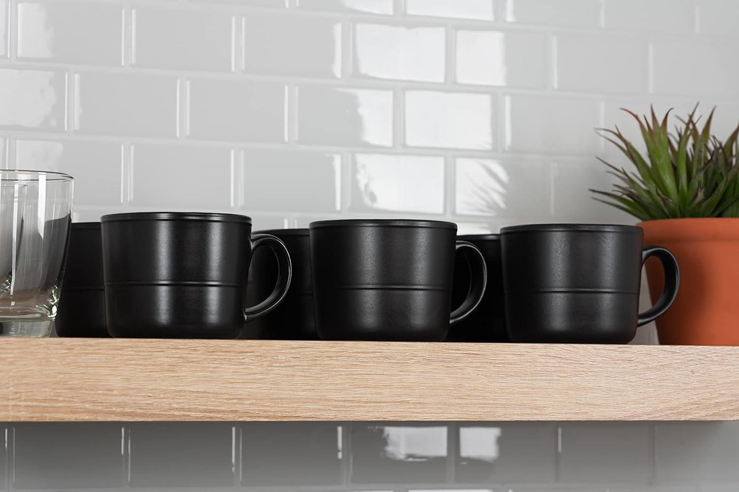 Ten Strawberry Street Double Line 3.75"/12 Oz Mug, Set Of 6 (Set of 6)
