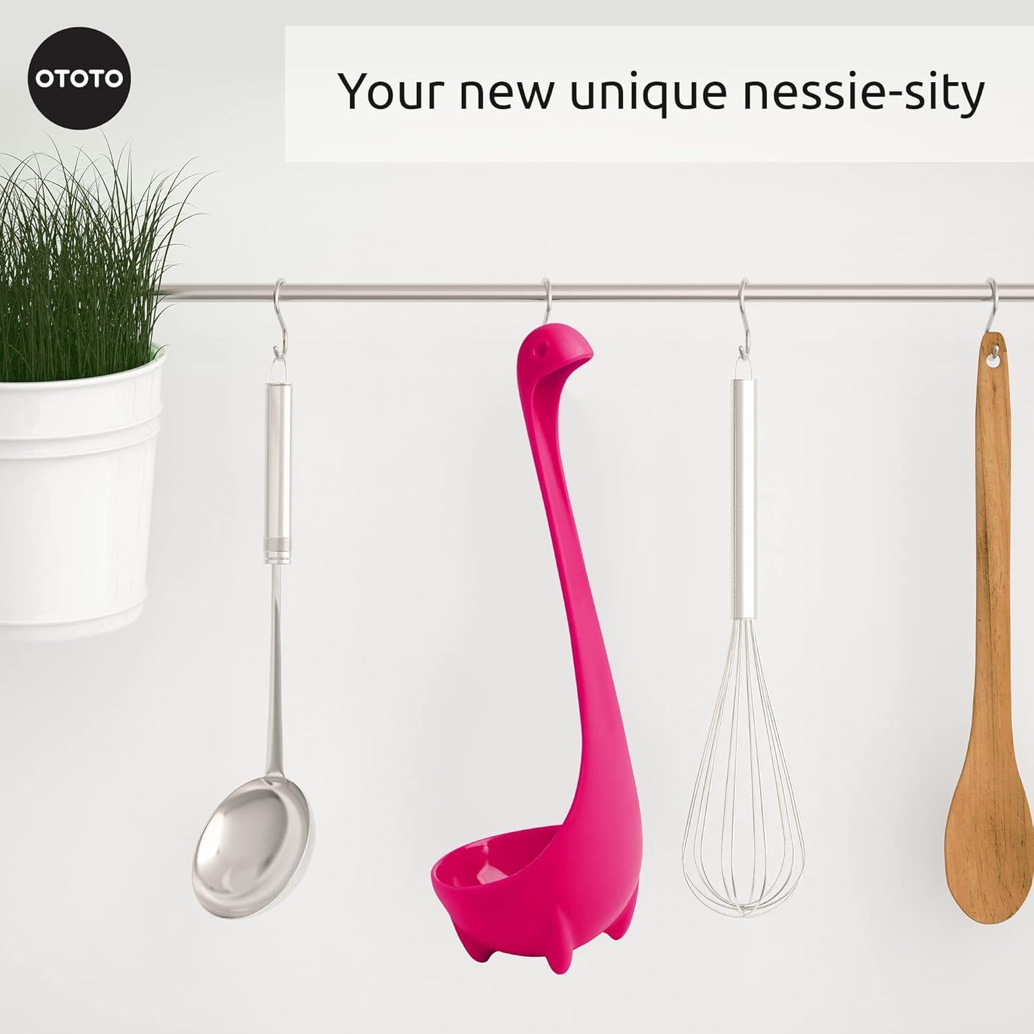 Ototo Jumbo Nessie Ladle Purple: Ergonomic BPA-Free Plastic, Dishwasher-Safe, 5.9 Volume, 8.69" Handle, 1 Piece