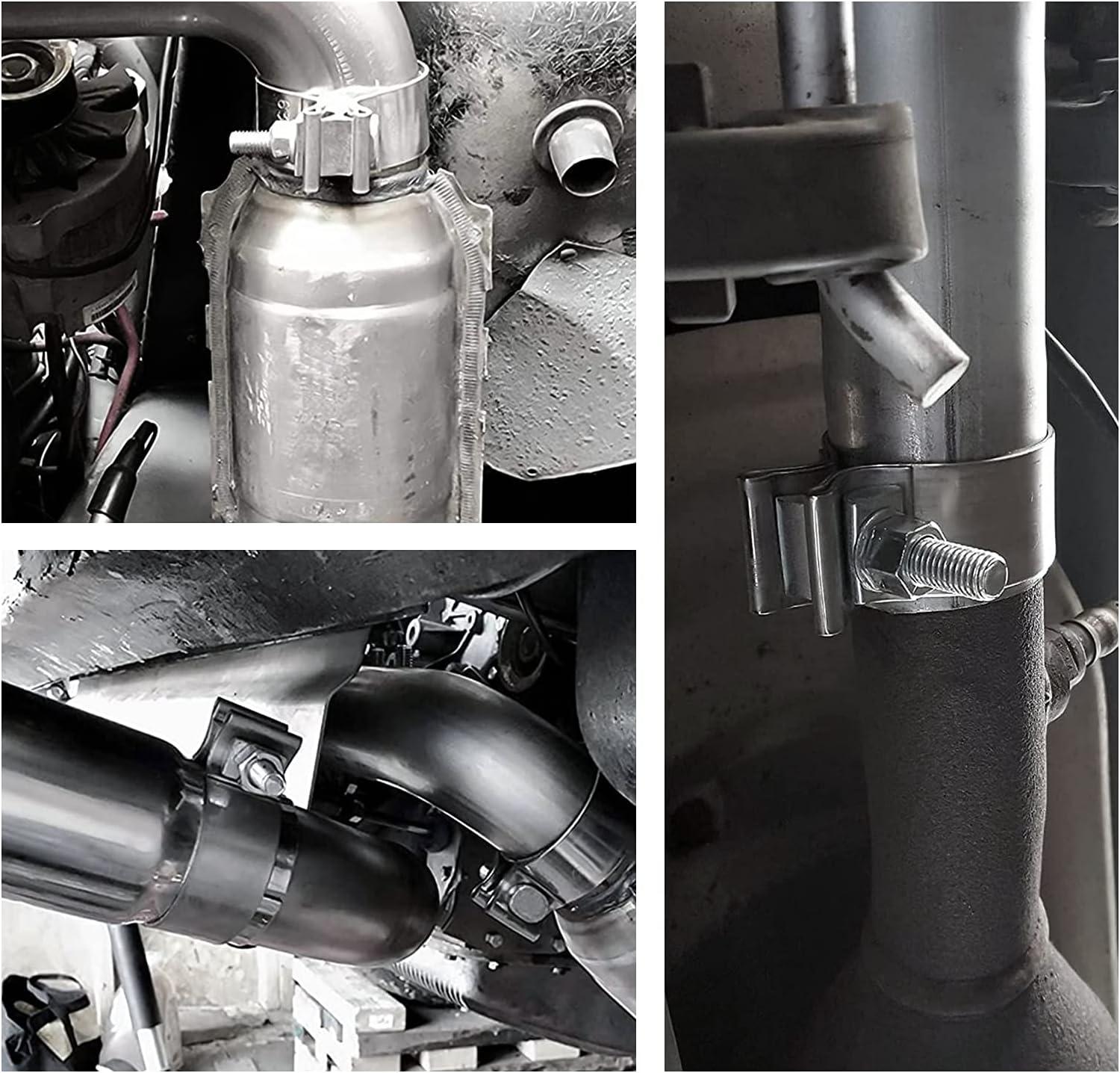 Exhaust Clamps Pipe Repair Parts - 2.0" Narrow Band Clamp , Great for Exhaust Tips, Catalytic Converter, Exhaust Manifold, Exhaust Resonator, Exhaust Flex Pipe, Exhaust Muffler Repair Project