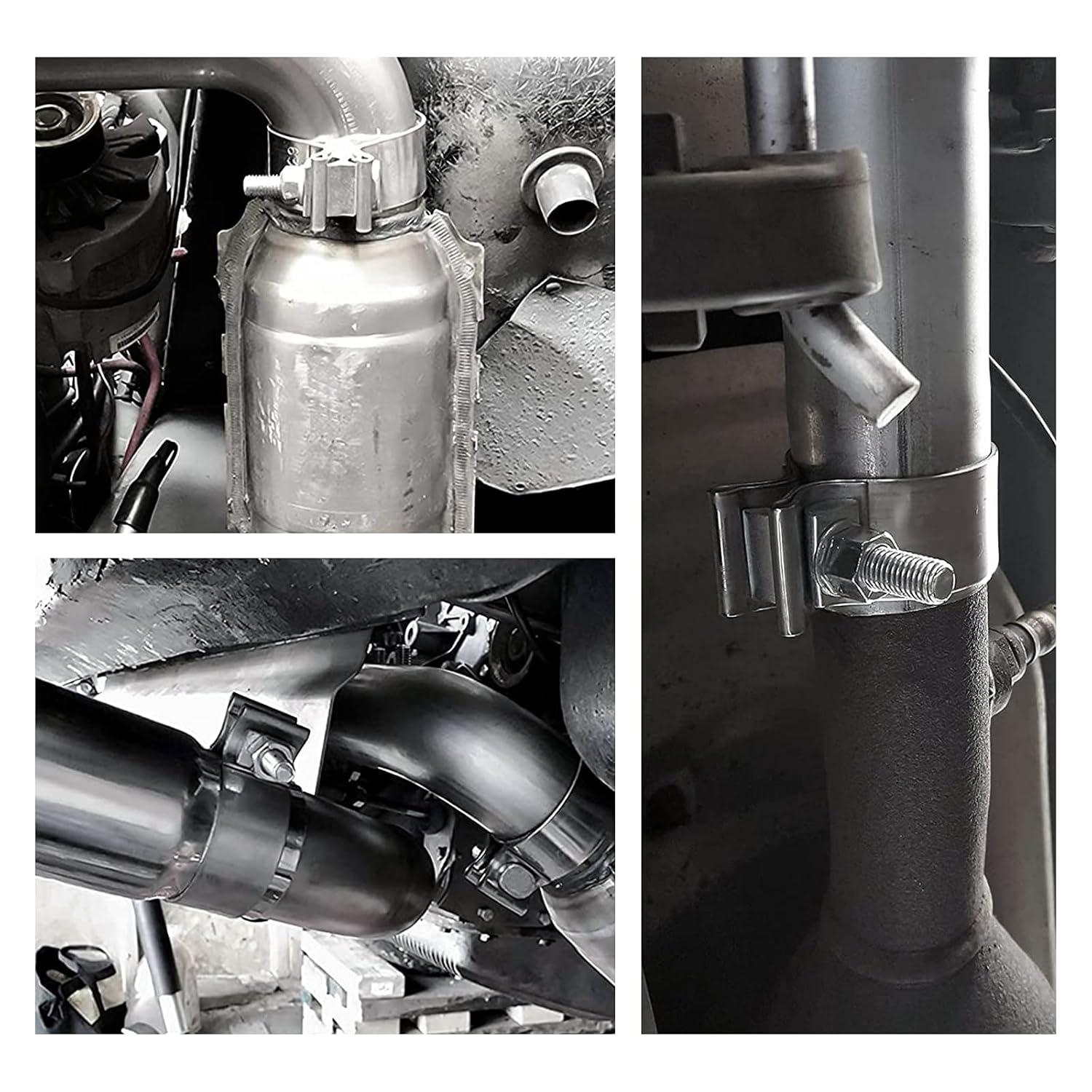 Exhaust Clamps Pipe Repair Parts - 2.0" Narrow Band Clamp , Great for Exhaust Tips, Catalytic Converter, Exhaust Manifold, Exhaust Resonator, Exhaust Flex Pipe, Exhaust Muffler Repair Project