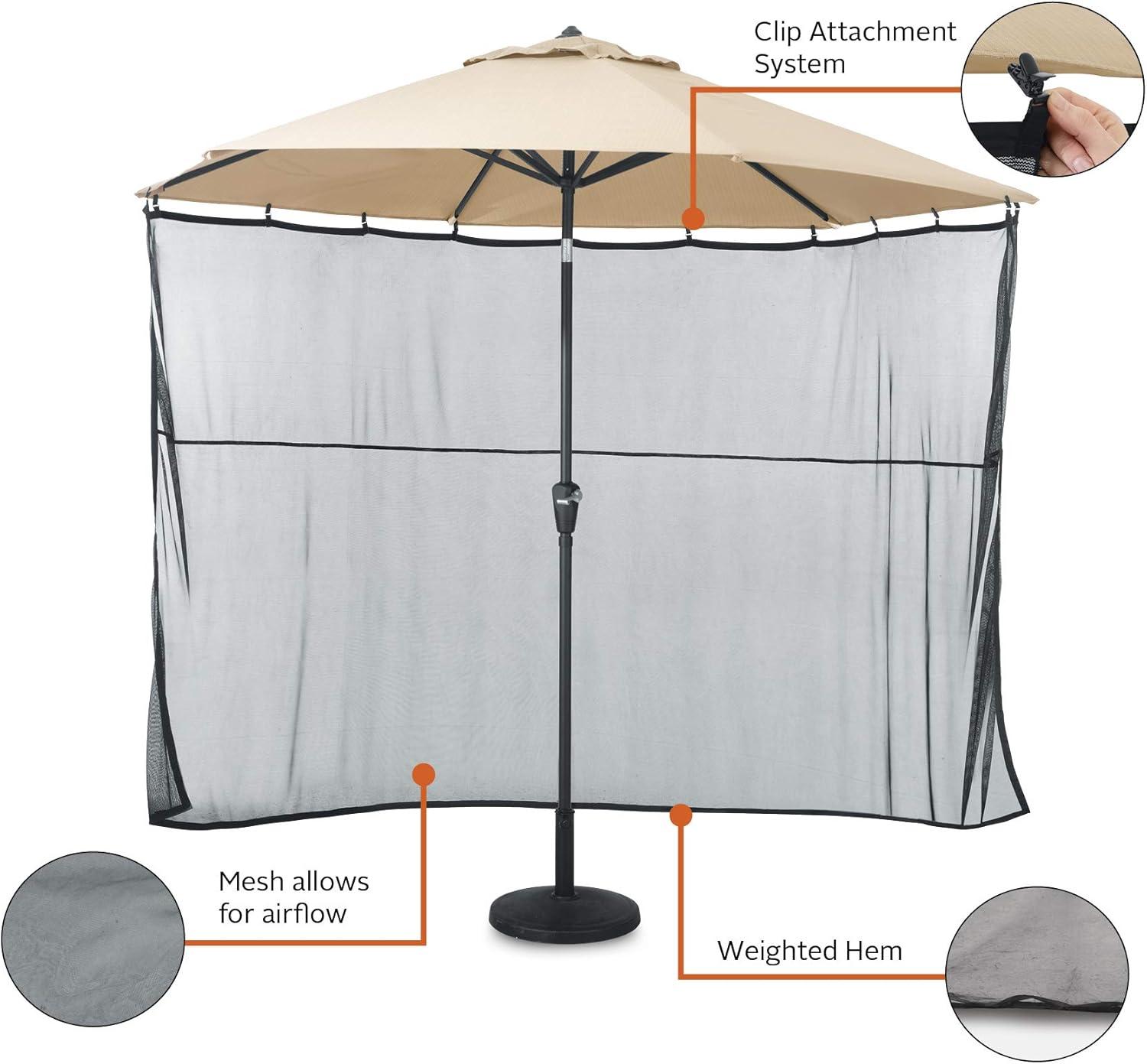 Classic Accessories Universal Patio Umbrella Shade Screen, Black