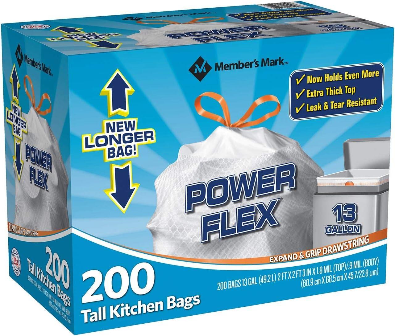 Power Flex 13 Gallon Fresh Scent Recycled Drawstring Kitchen Bags