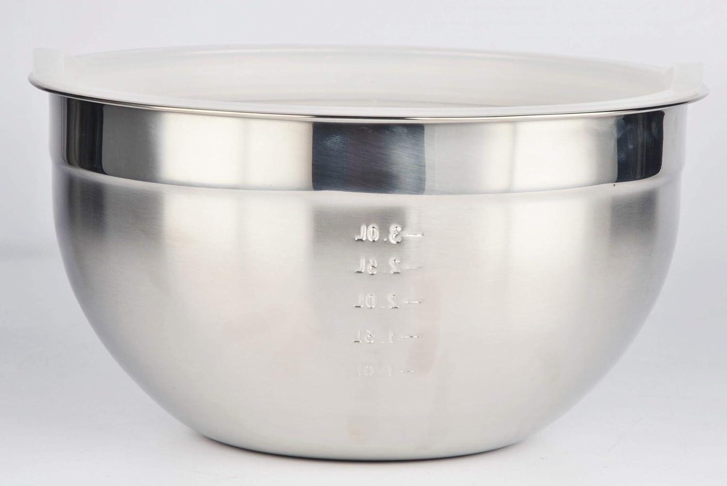 6 Piece Stainless Steel Mixing Bowl Set with Lids