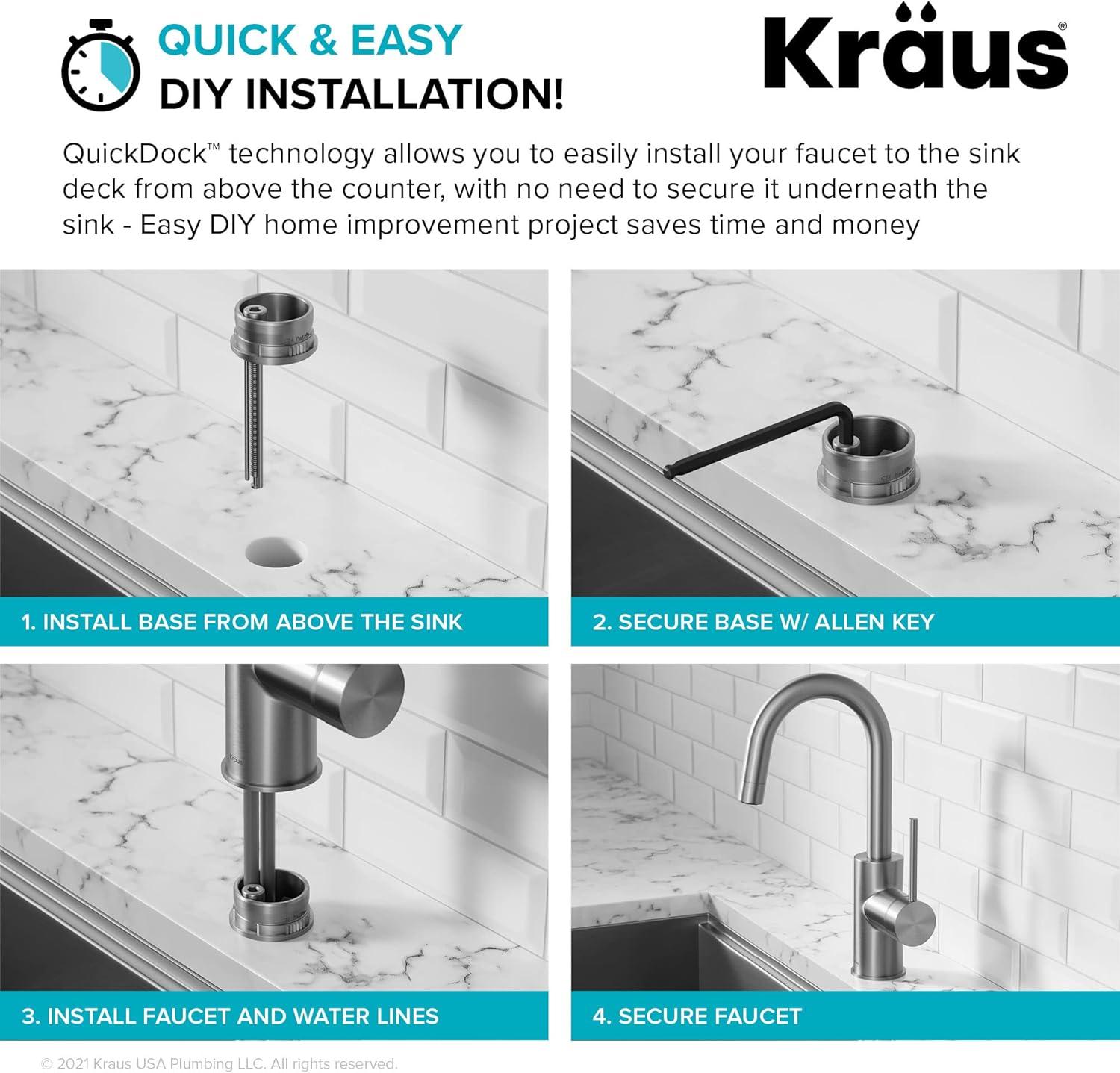 Kraus Oletto™ Single Handle Kitchen Bar Faucet KPF-2600SFACB