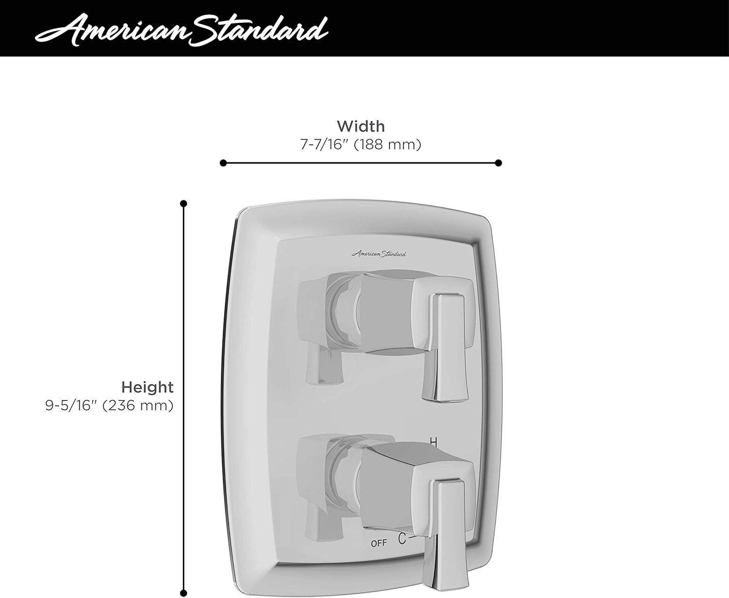 Polished Chrome Dual Handle Shower Diverter Trim