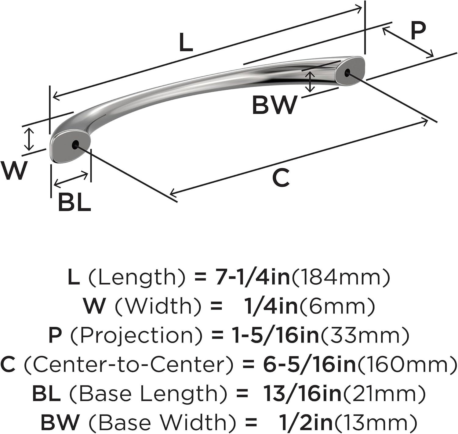 Vaile 6-5/16 inch (160mm) Center-to-Center Cabinet Pull