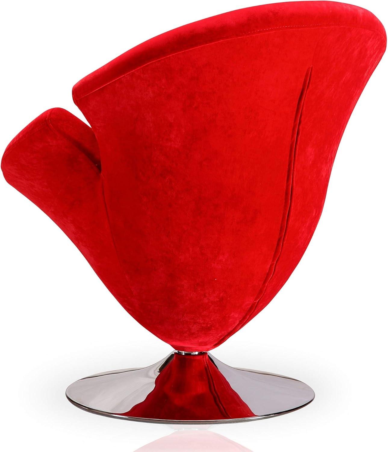 Troyer Velvet Swivel Barrel Chair