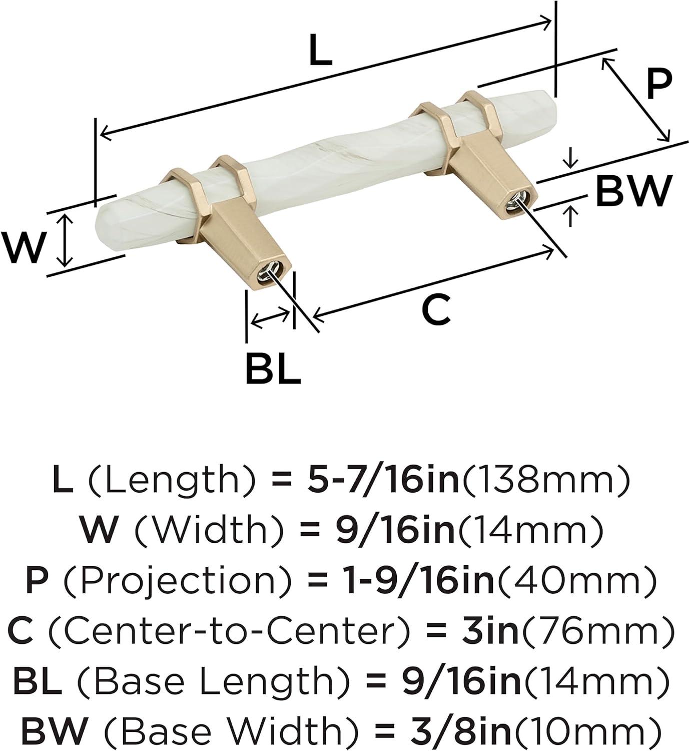 Amerock Carrione 3 inch (76mm) Center-to-Center