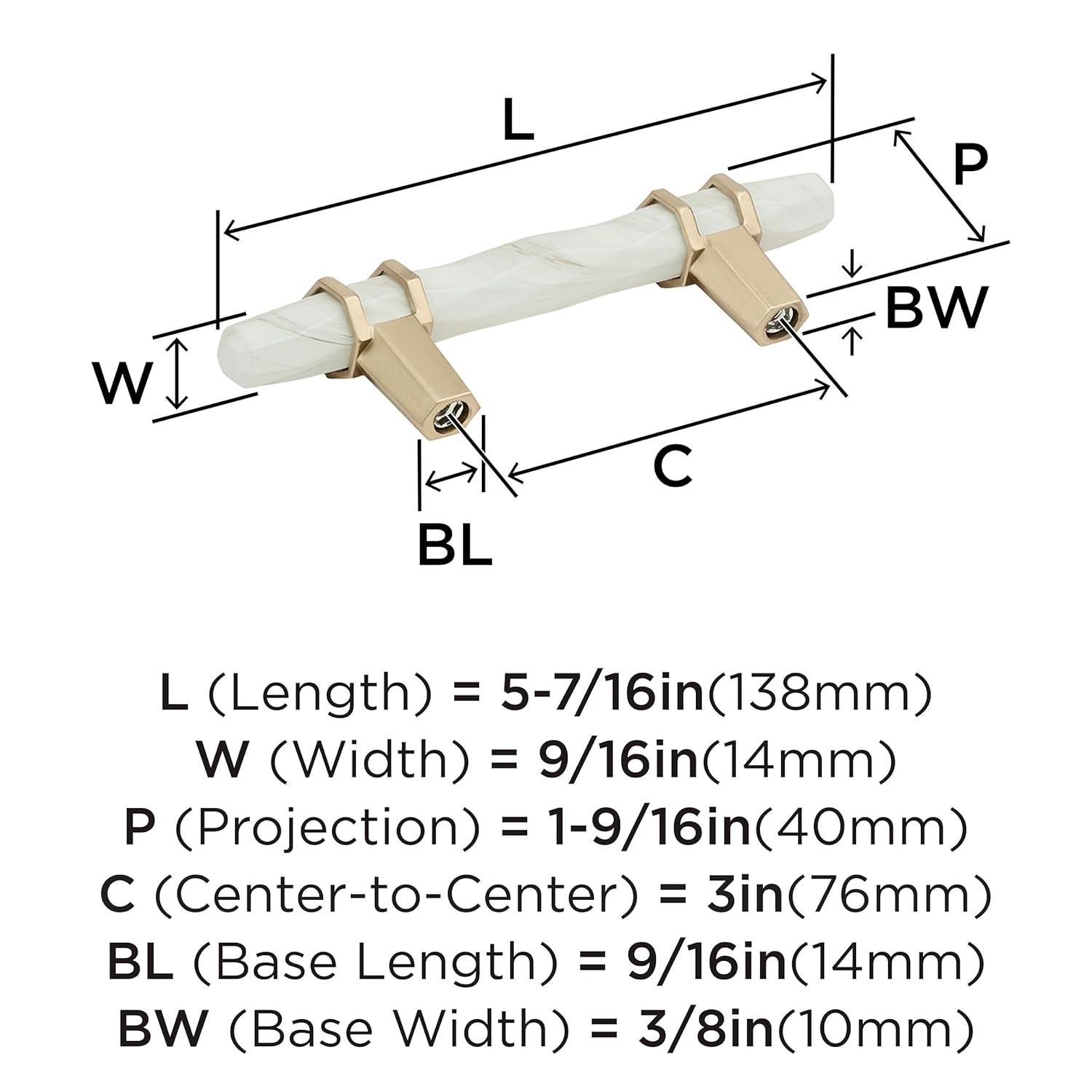Amerock Carrione 3 inch (76mm) Center-to-Center