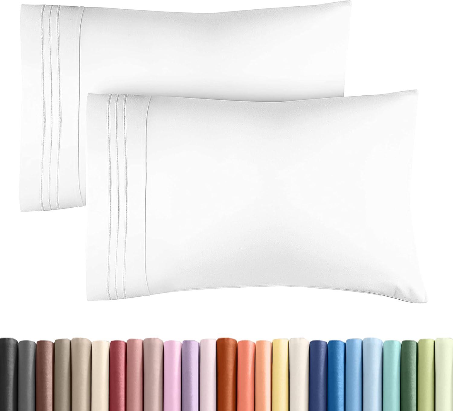 CGK Linens Hotel Quality Microfiber Pillowcase Covers (Set of 2)