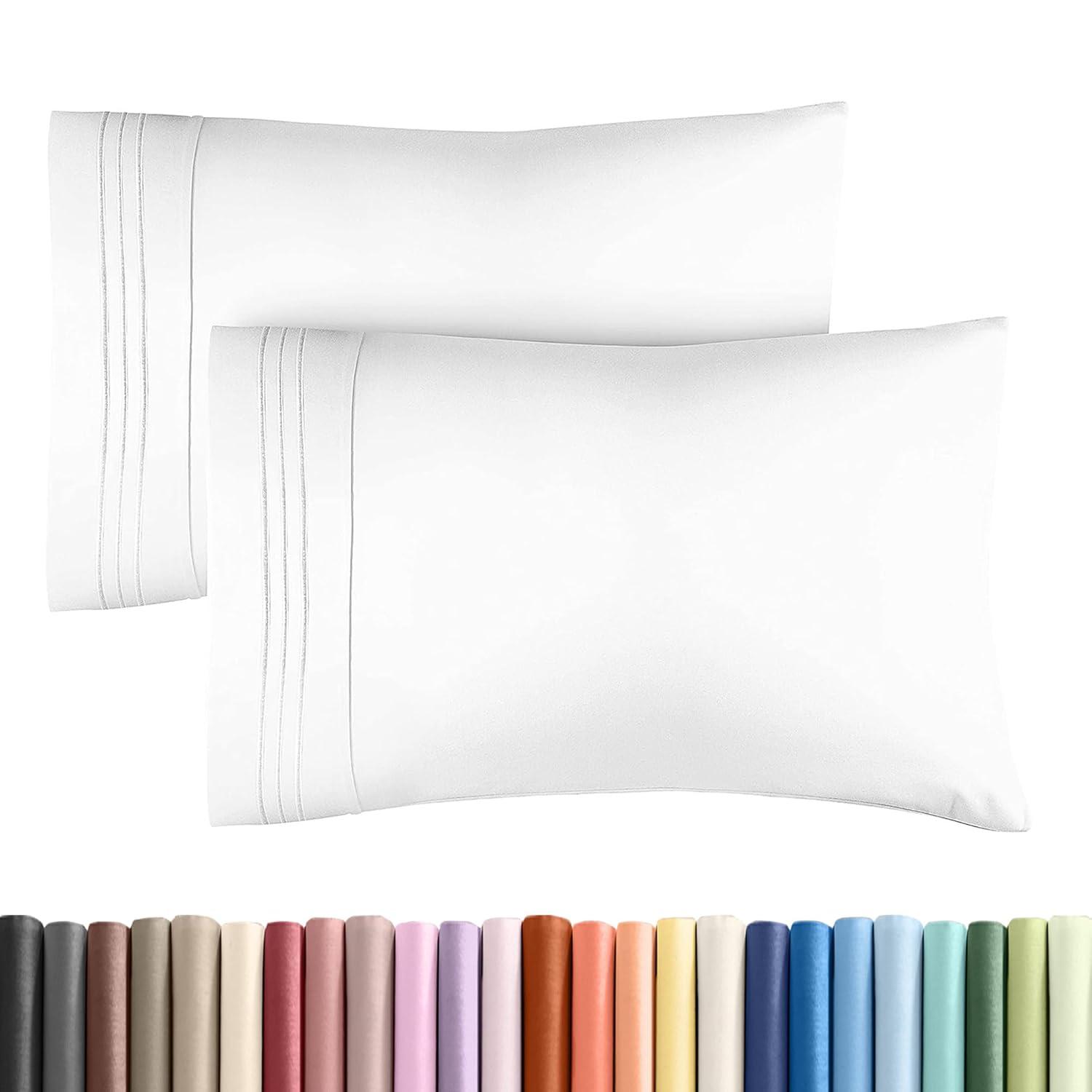 CGK Linens Hotel Quality Microfiber Pillowcase Covers (Set of 2)