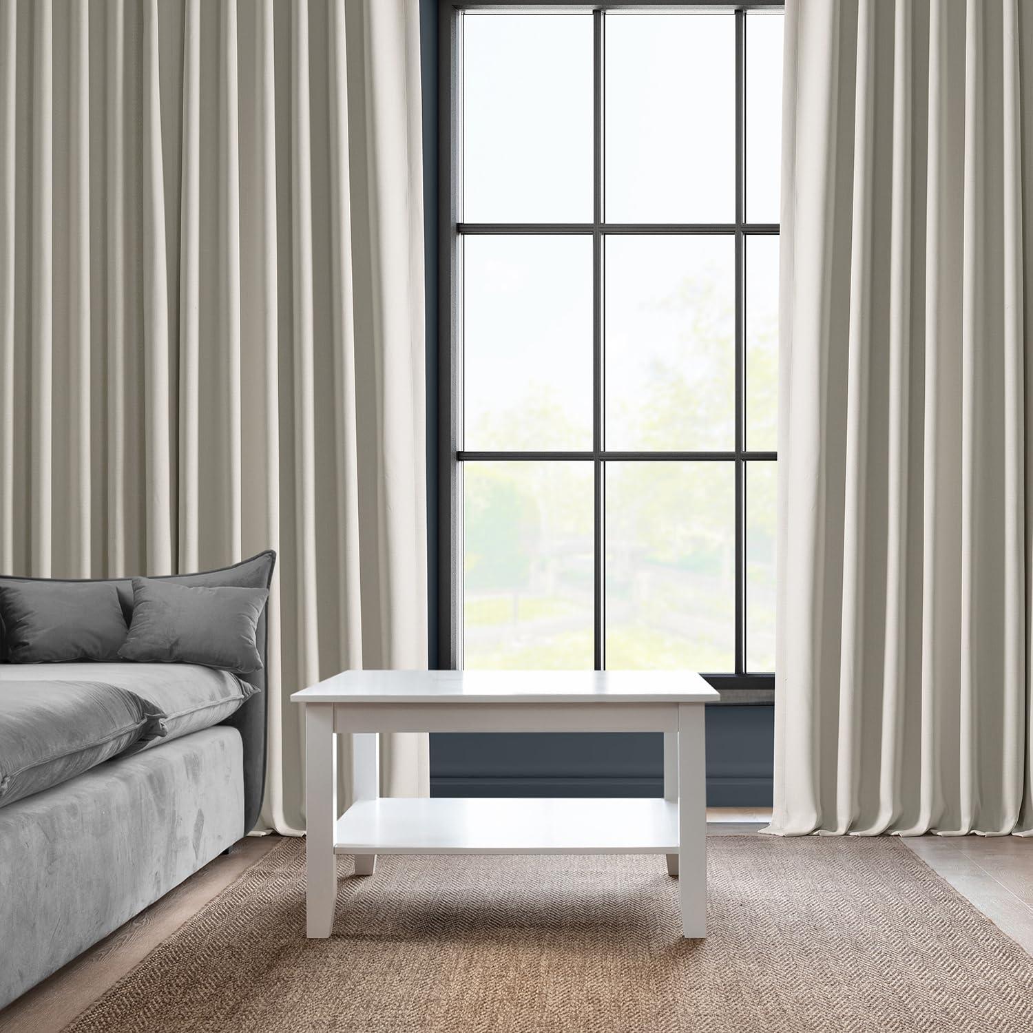 Birch Faux Linen Grommet Room Darkening Curtain (1 Panel), Birch, 50W X 120L