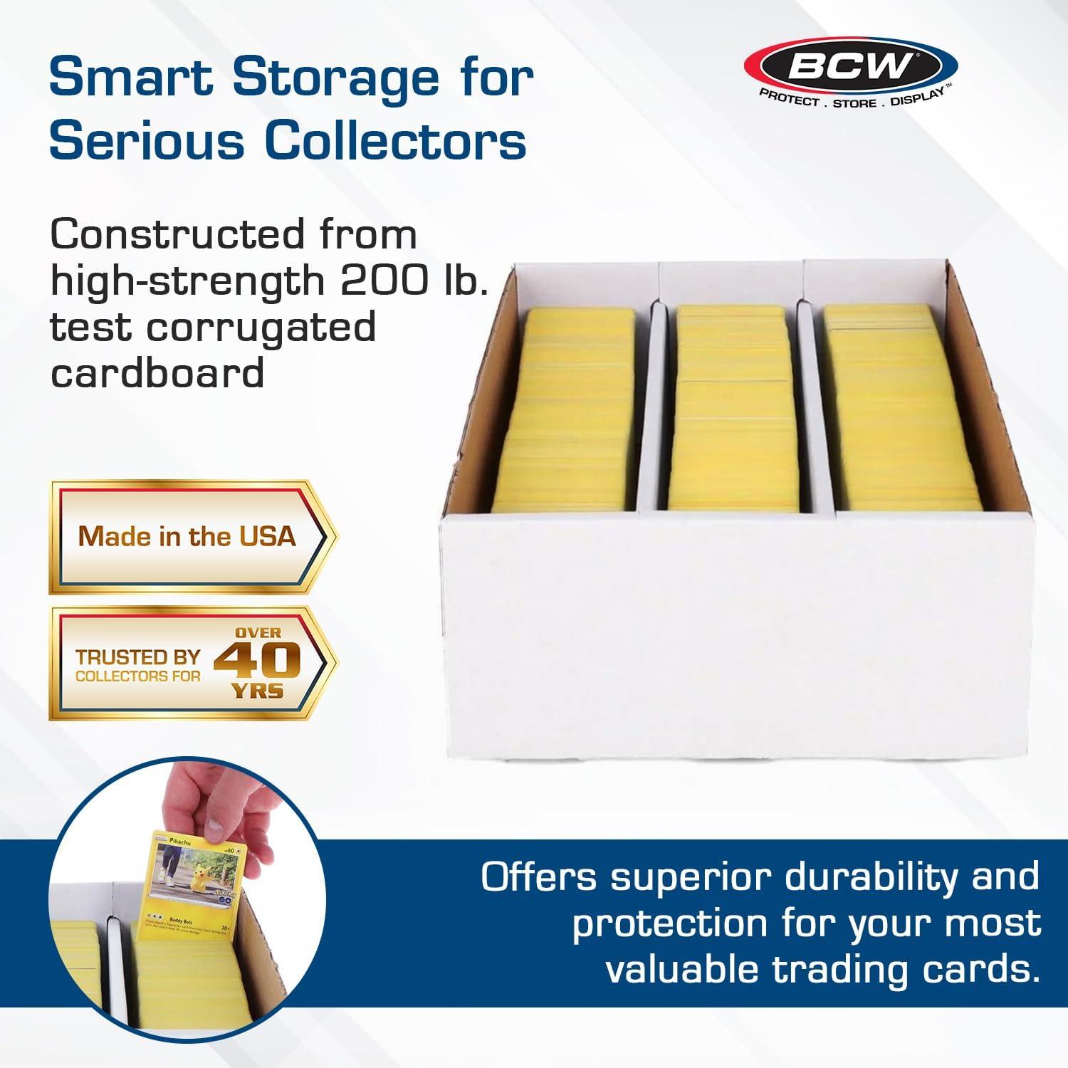 BCW 3000 Count 3 Row Super Shoe Trading Card Storage Box