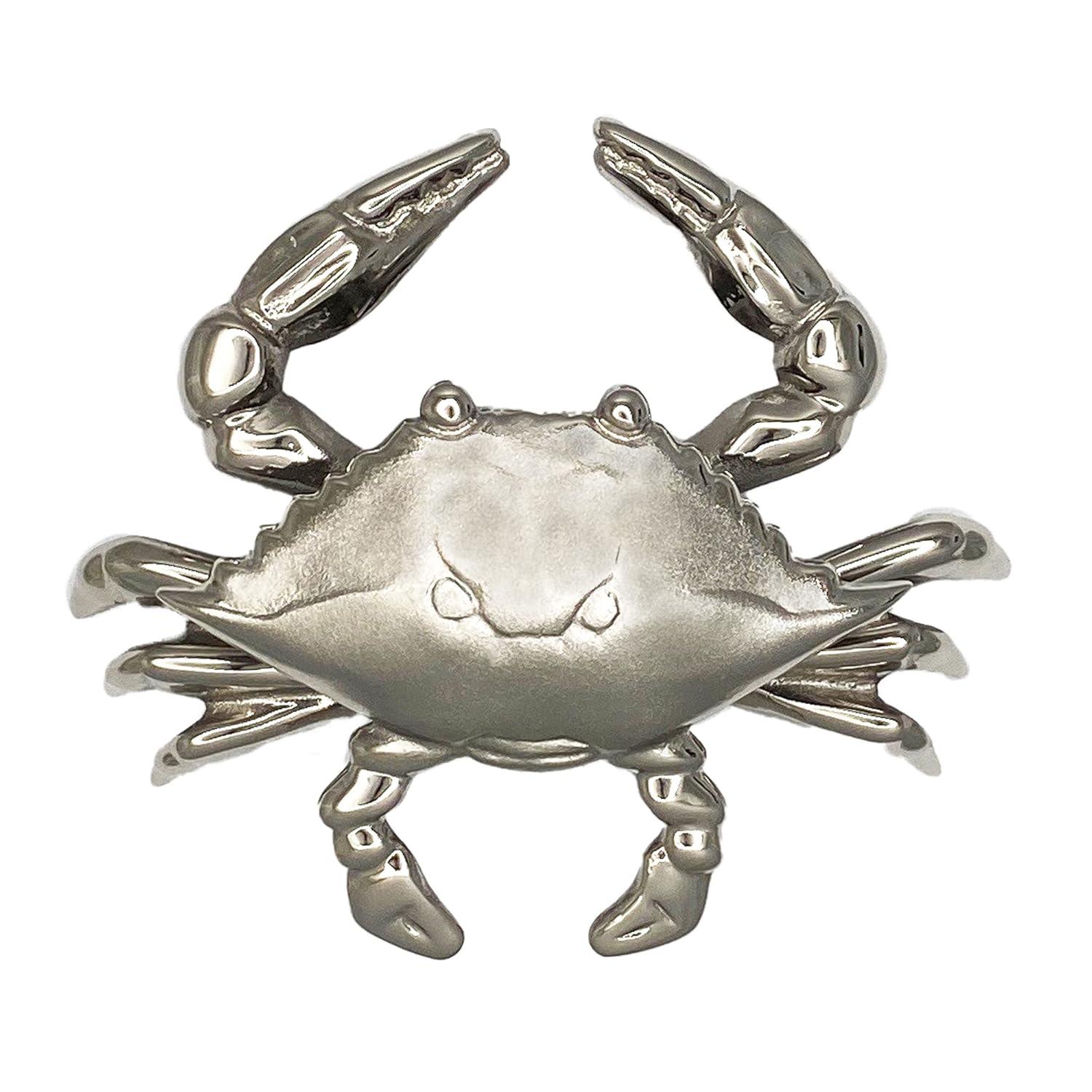 Nickel Silver Coastal Crab Solid Brass Door Knocker