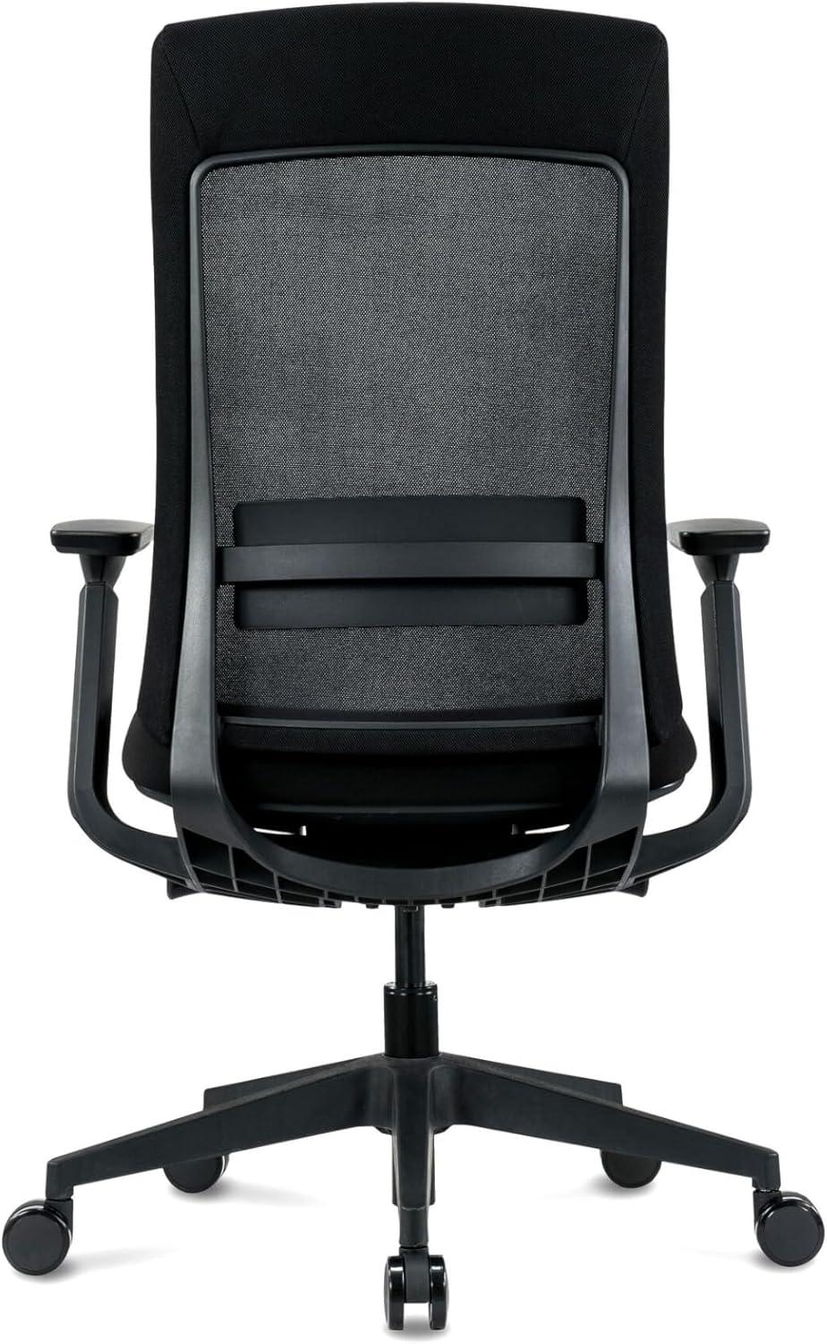 Eurotech Elevate Ergonomic Adjustable Office Chair, White Frame Gray Mesh