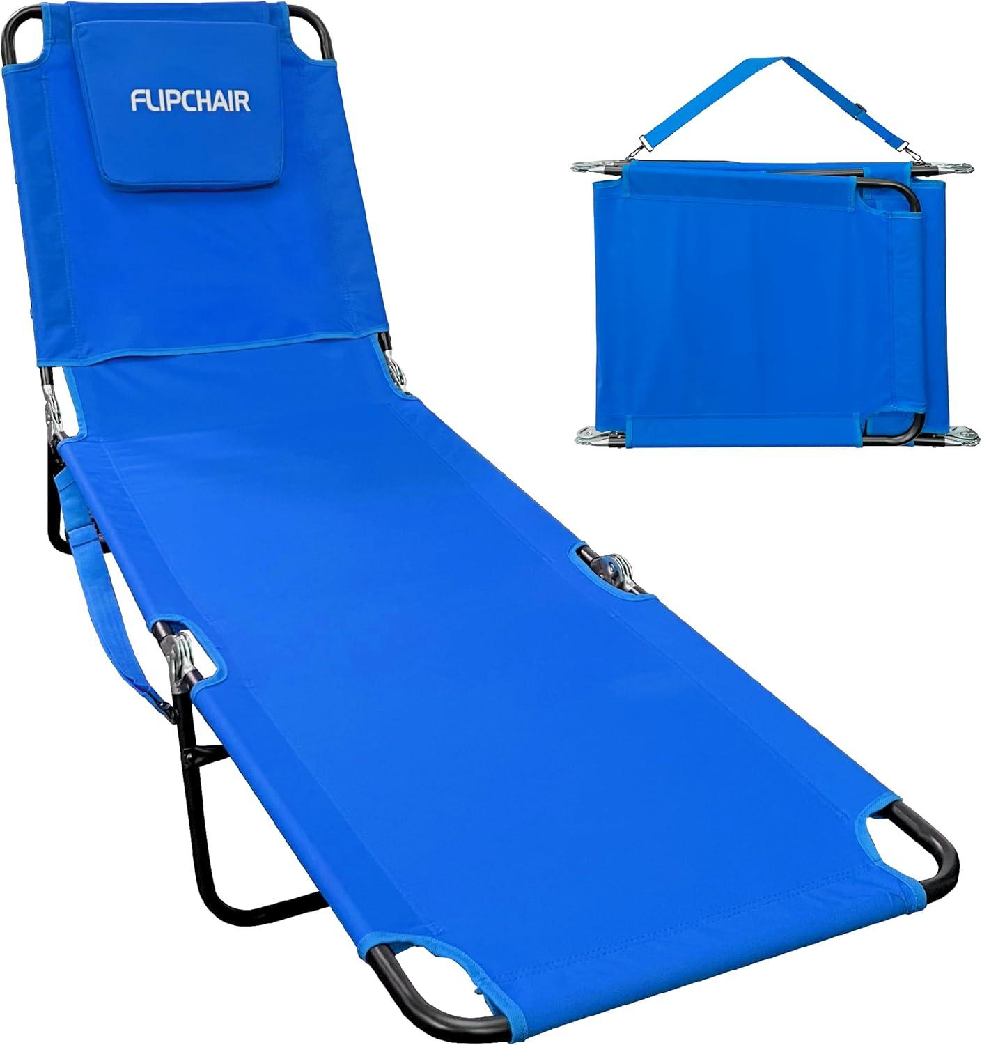 EasyGo Products Adjustable Pool Chair Outdoor Chaise Lounges Set of Black