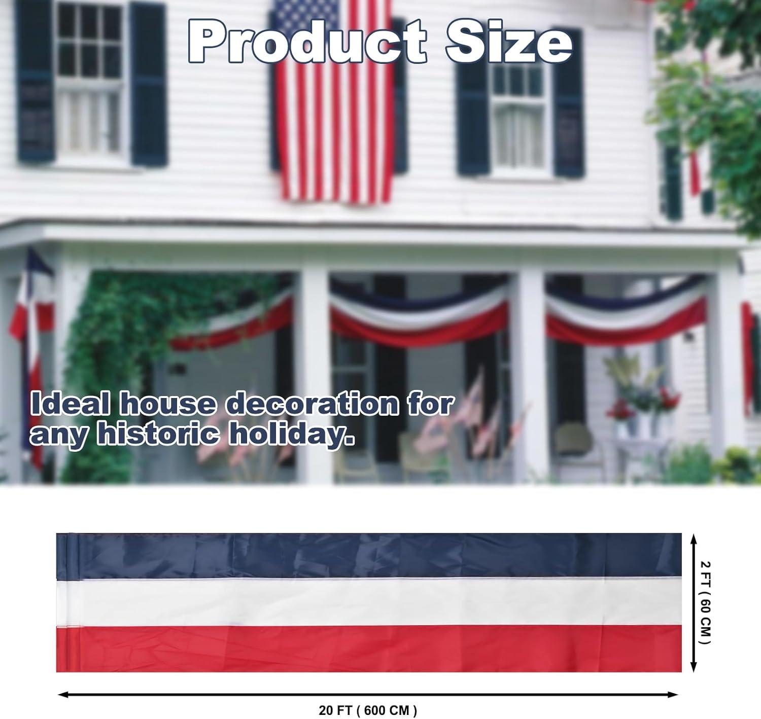Winston Brands Double Sided 6'' H x 20'' W Nylon Bunting