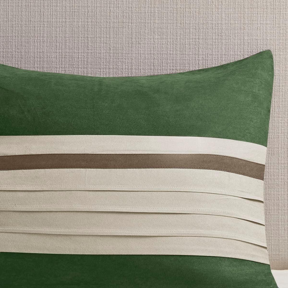 Madison Park Palmer 7 PC Pieced Faux Suede Comforter Set