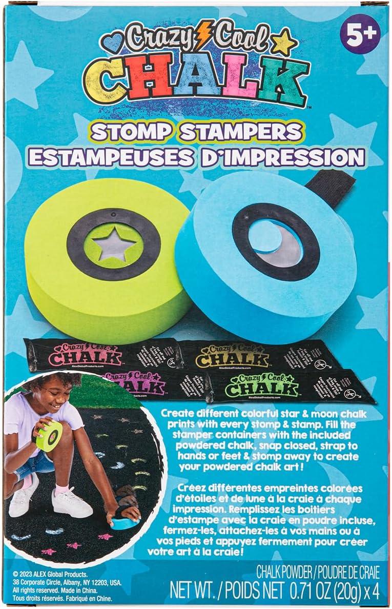 Crazy Cool Chalk Stomp Stampers Washable Outdoor Chalk Set