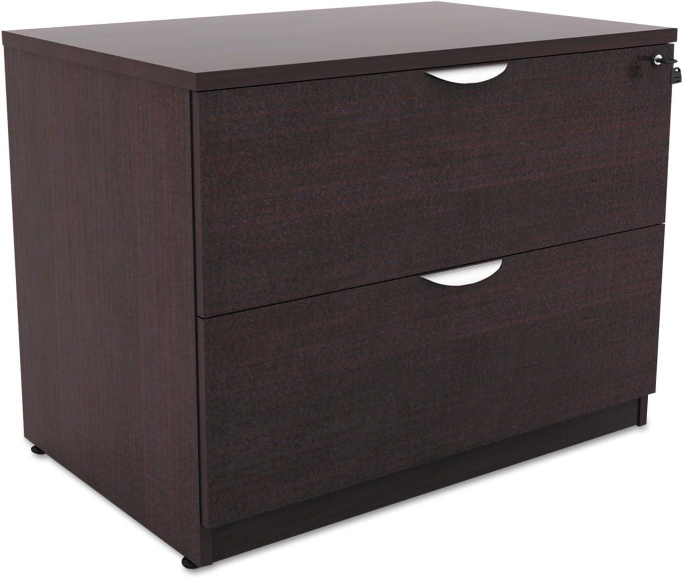 Espresso 34'' Wide 2-Drawer Lockable Lateral File Cabinet