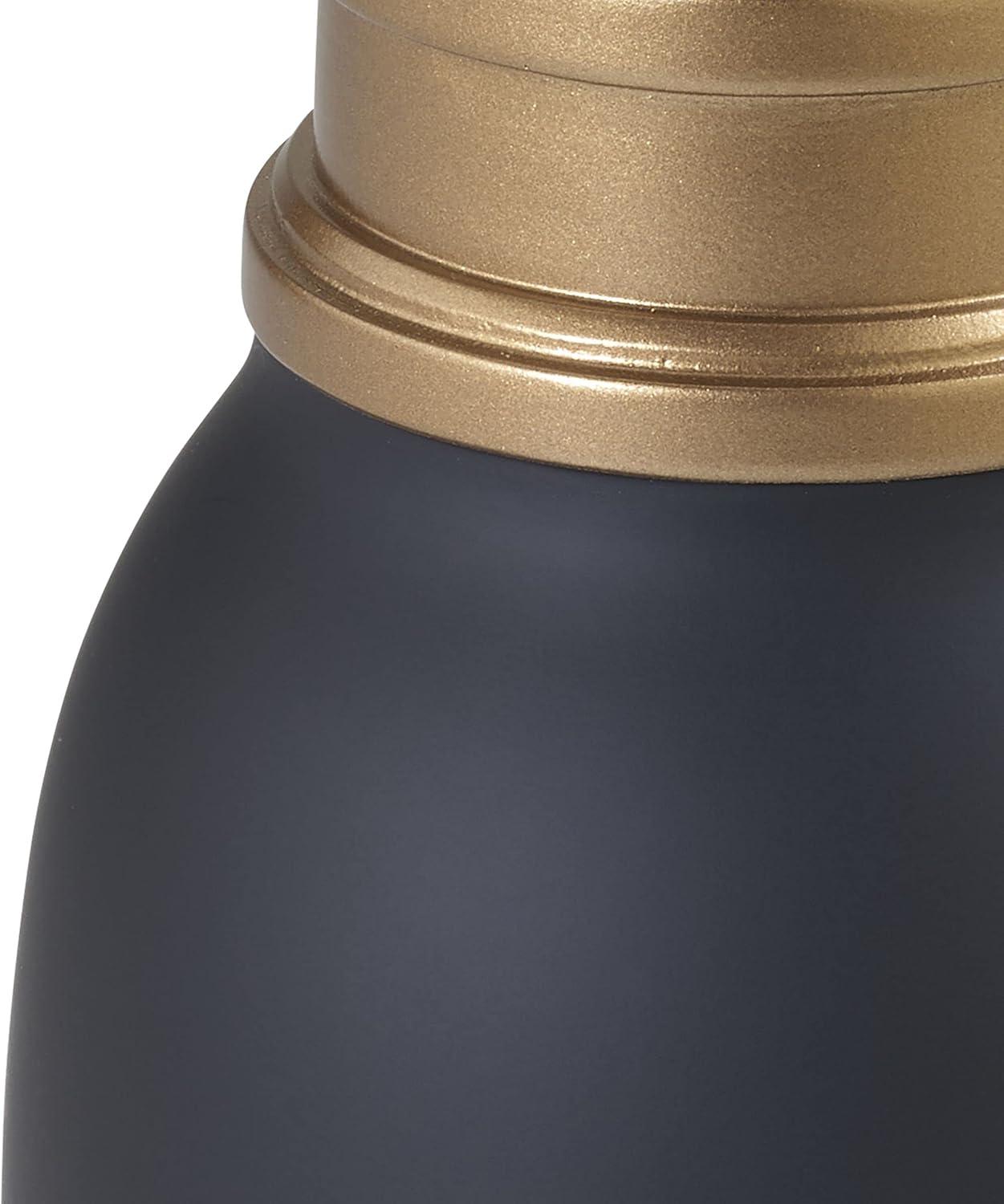 Matte Black and Gold Resin Soap Dispenser