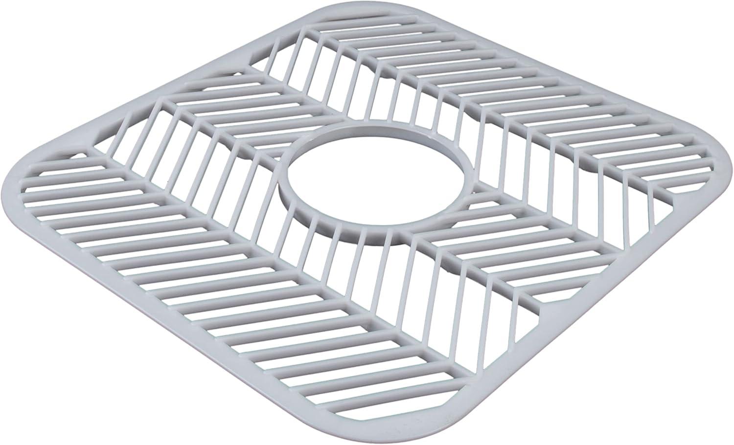 Kitchen Details Draining Sink Mat- Rect. Shape W/Center Drain Hole 12X11"- 12"X 11"X 0.4" (Item:27066 )