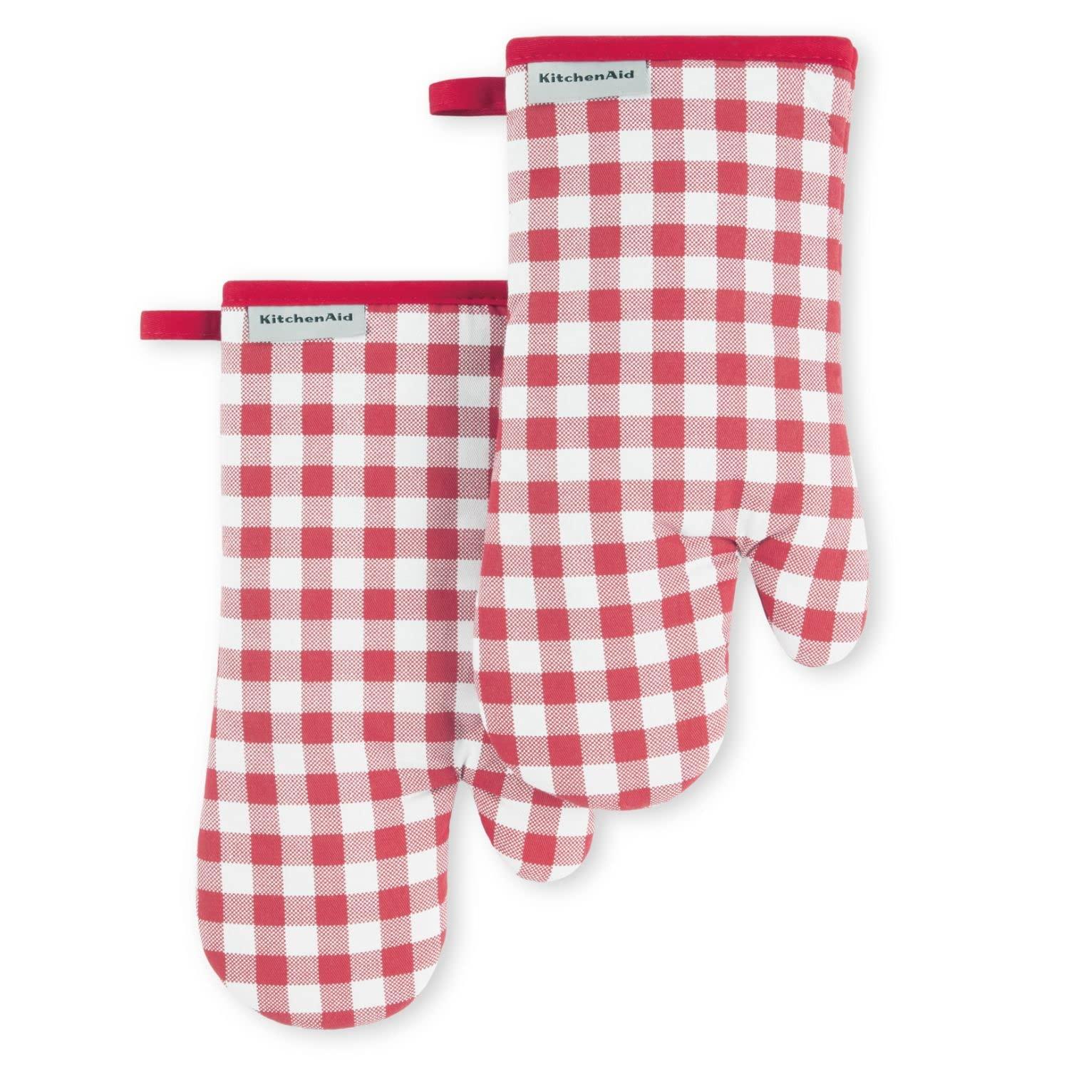 KitchenAid® KitchenAid Gingham Oven Mitt 2-Pack Set, 7" x 13" (Set of 2)