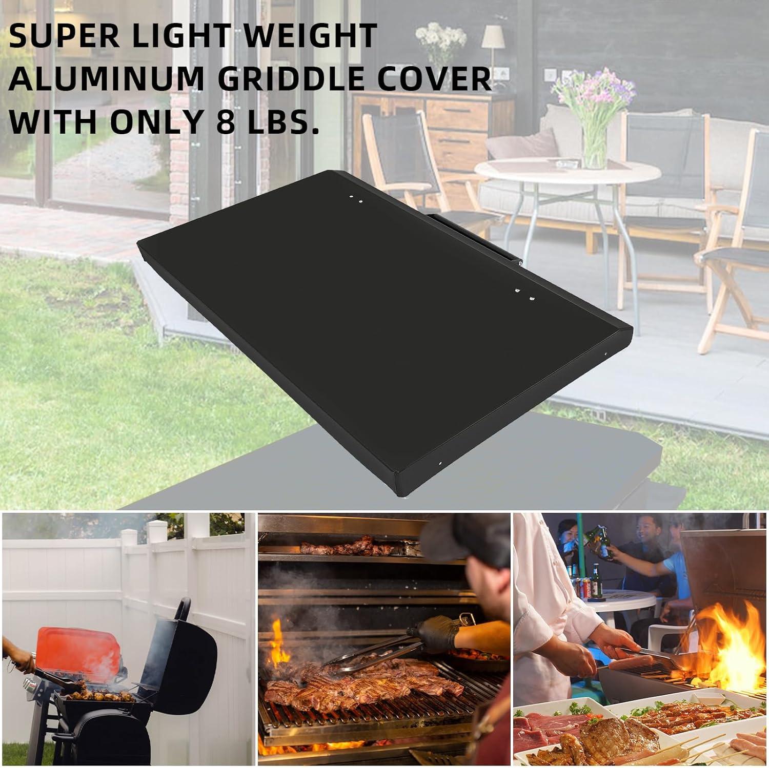 Black Aluminum Waterproof 36" Griddle Grill Hard Cover