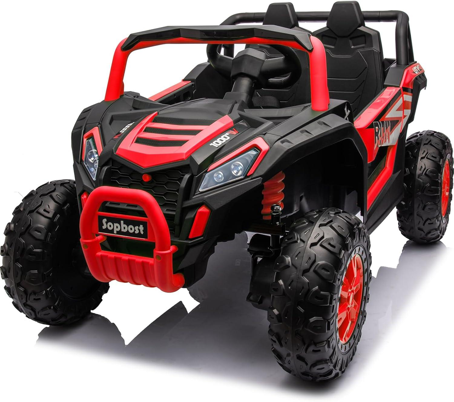 24V Kids Ride-On Utv Car – Battery-Powered Electric Vehicle With Remote Control, Spring Suspension, 200W Motor, Metal Frame, USB, Music, And Led Lights, Perfect Ride-On Toy For Children