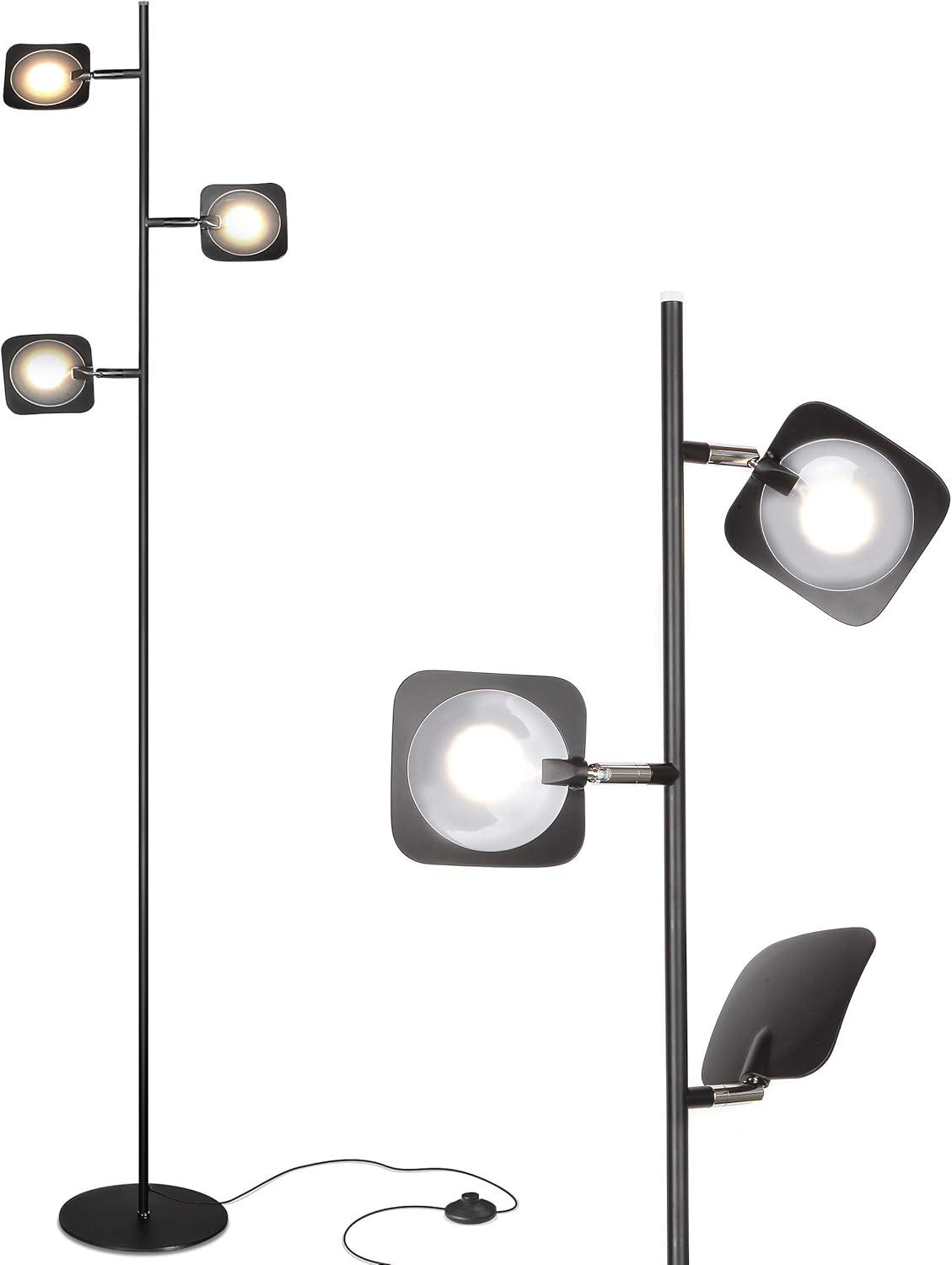 Tree 60 in. Industrial 3-Light 3-Way Dimming LED Floor Lamp with 3 Adjustable Spot Lights