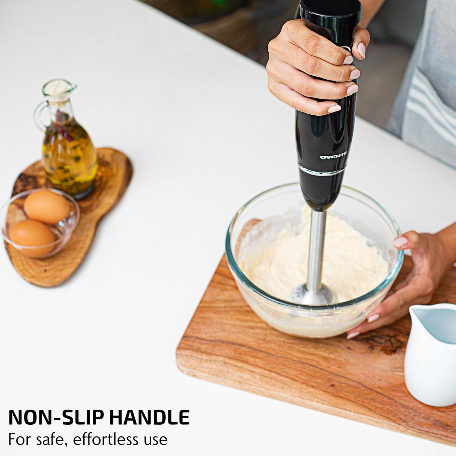 OVENTE Electric Immersion Hand Blender 300 Watt 2 Mixing Speed