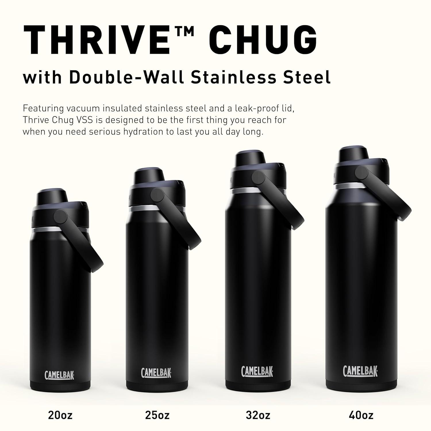 CamelBak Thrive Chug Insulated Stainless Steel Water Bottle Stone, 32oz