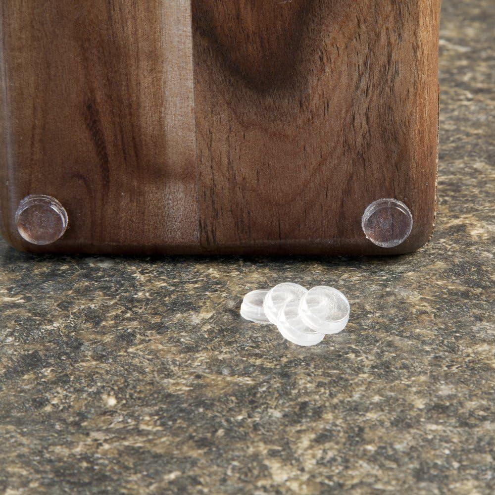 Super Sliders. size: 1/2" Round Self Stick Cabinet Bumpers Plastic, Clear, 12 Pack