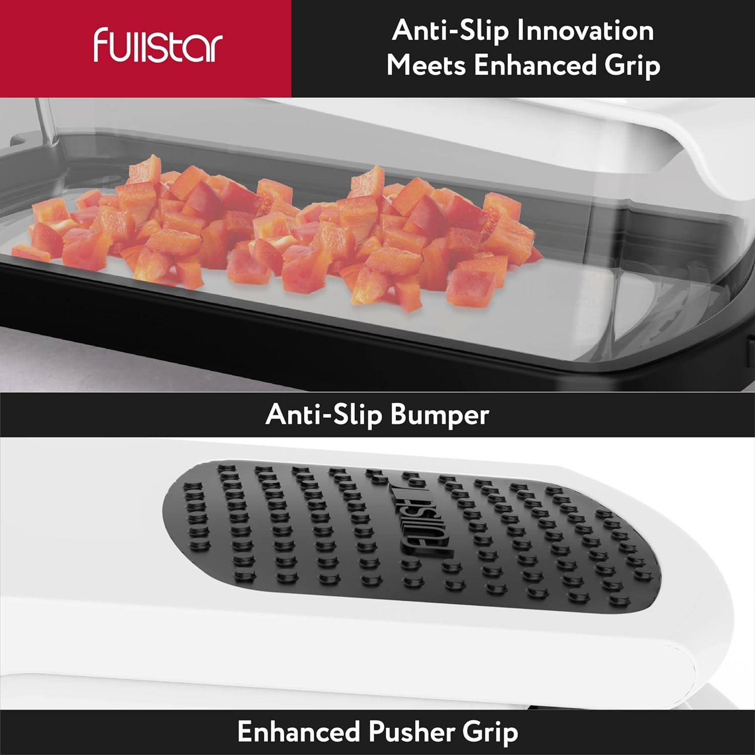 Fullstar - Vegetable Chopper, Food Chopper with Storage Container - 3 Blades, White