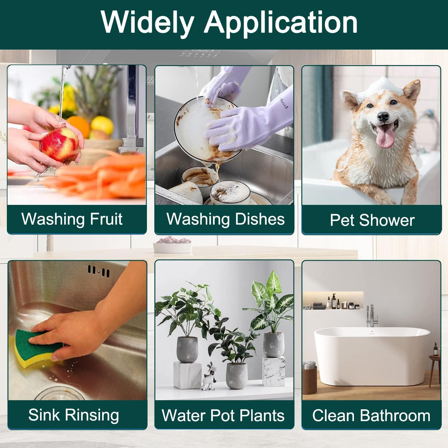 Kitchen Faucet Sink Sprayer Attachment Set,3 Modes Sink Sprayer Replacement Head with Stainless Steel Hose,Faucet Aerator and Brass Diverter Valve (5 pcs Adapter) for Washing Fruit,Dishes and Hair1