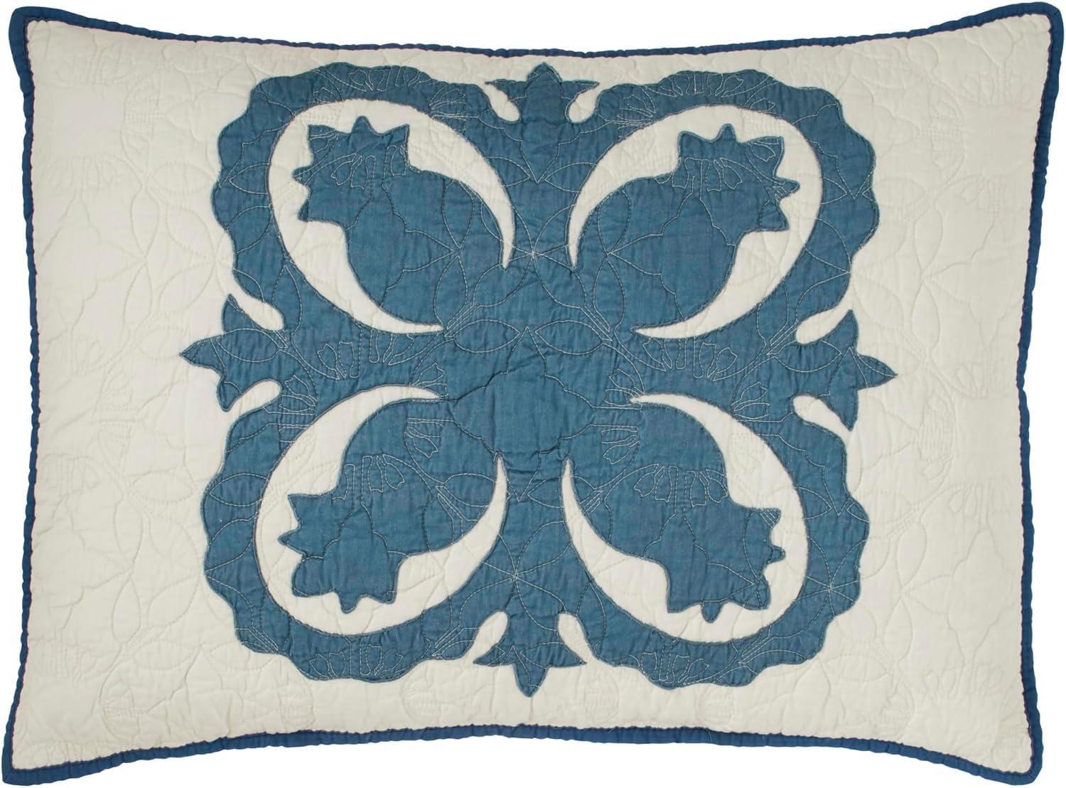 Tommy Bahama Home Tommy Bahama Aloha Pineapple Blue Cotton Reversible Quilt