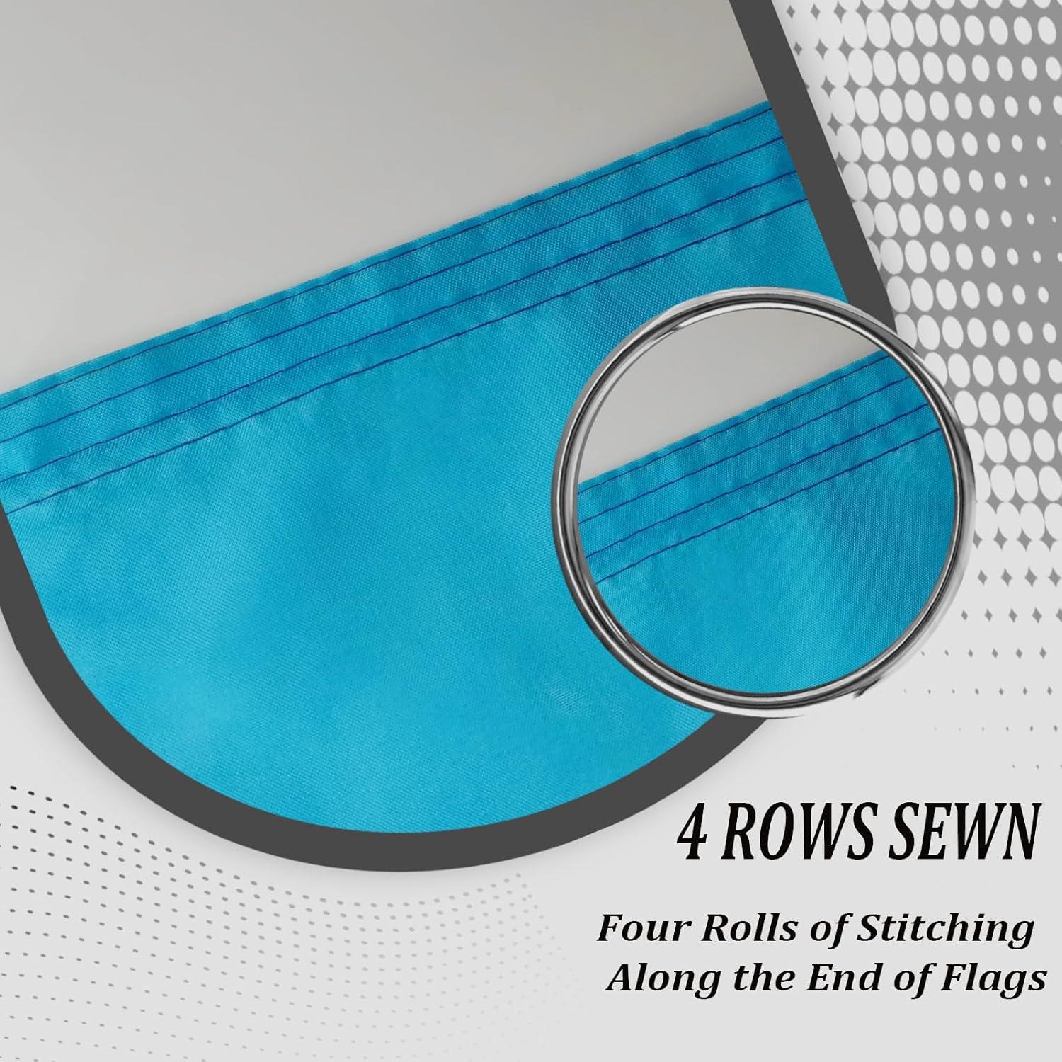 New Minnesota State Flag 3x5 Outdoor MN Flag 2 Rows Stitched Edge Canvas Header with 2 Brass Grommets