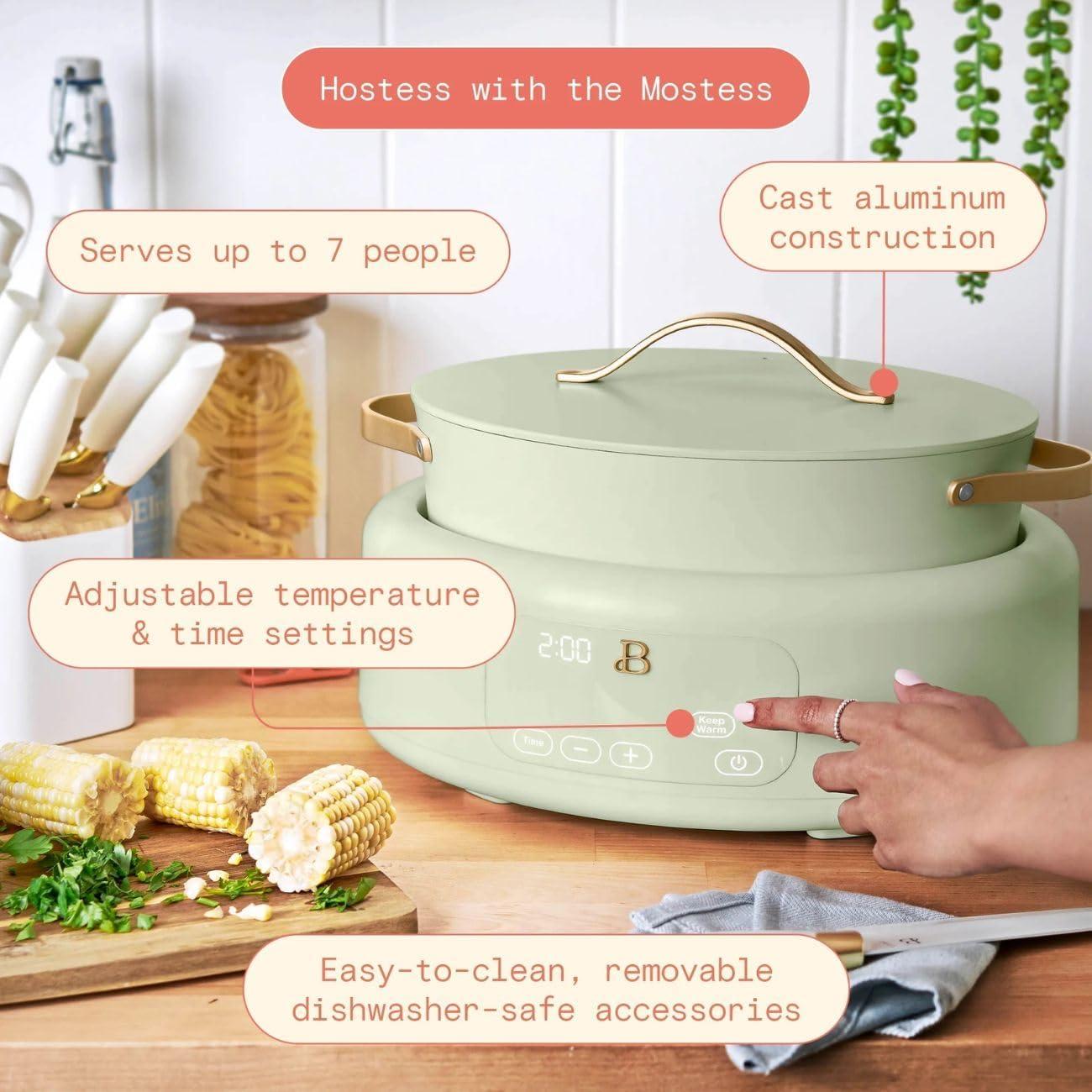 Beautiful 10 in 1, 6 Qt Electric Multi-Cooker, Sage Green by Drew Barrymore