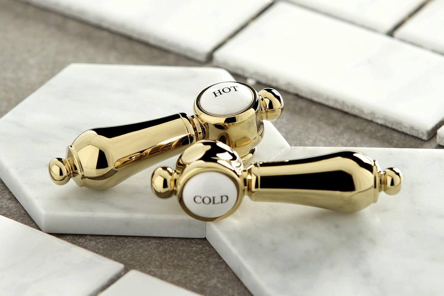 Kingston Brass KS7122BAL Kingston Brass Heirloom Two-Handle 3-Hole Wall Mount Bathroom Faucet